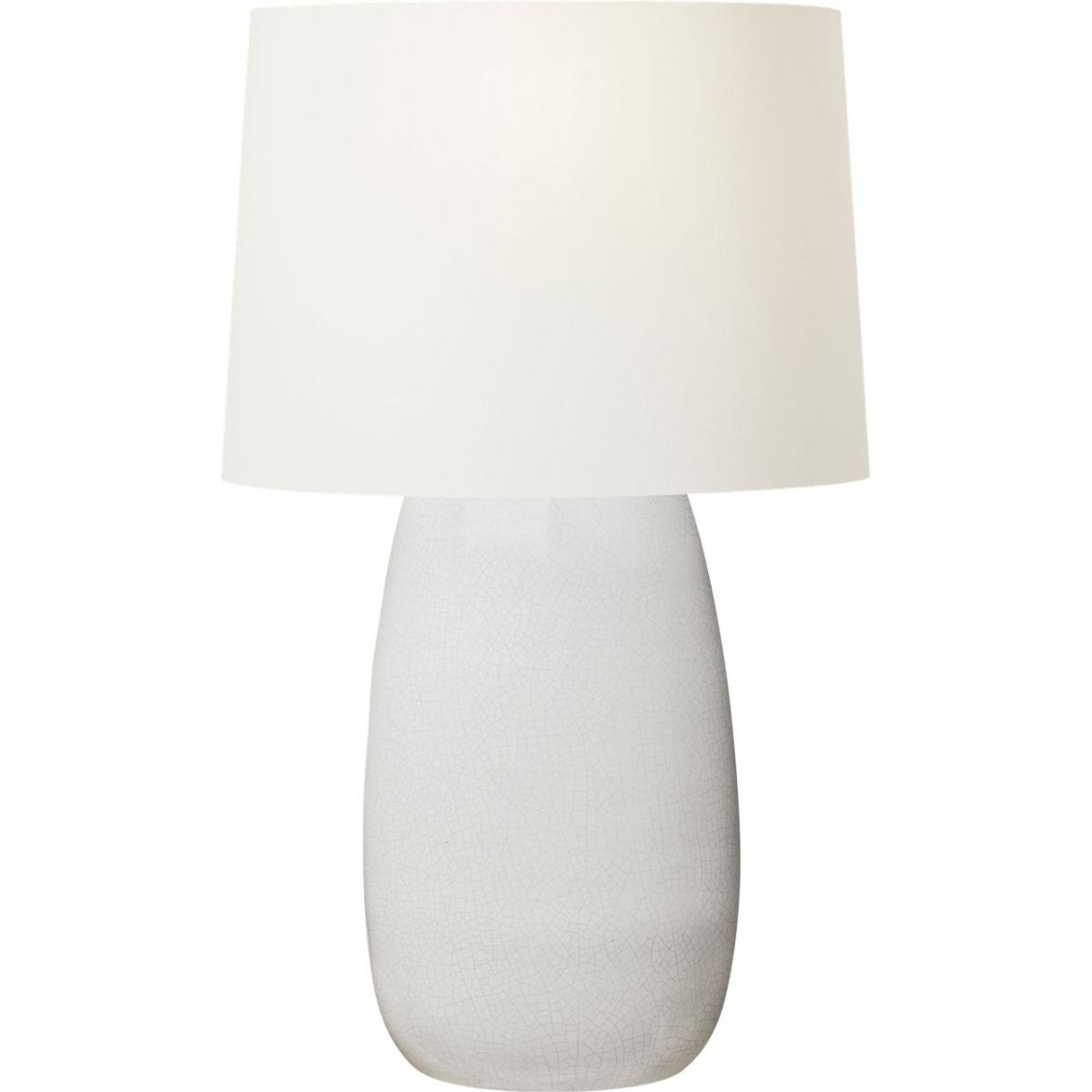 Visual Comfort Studio Collection BT1081WHC1 Barbara Barry Roma 30 inch 9 watt White Crackle Table Lamp Portable Light