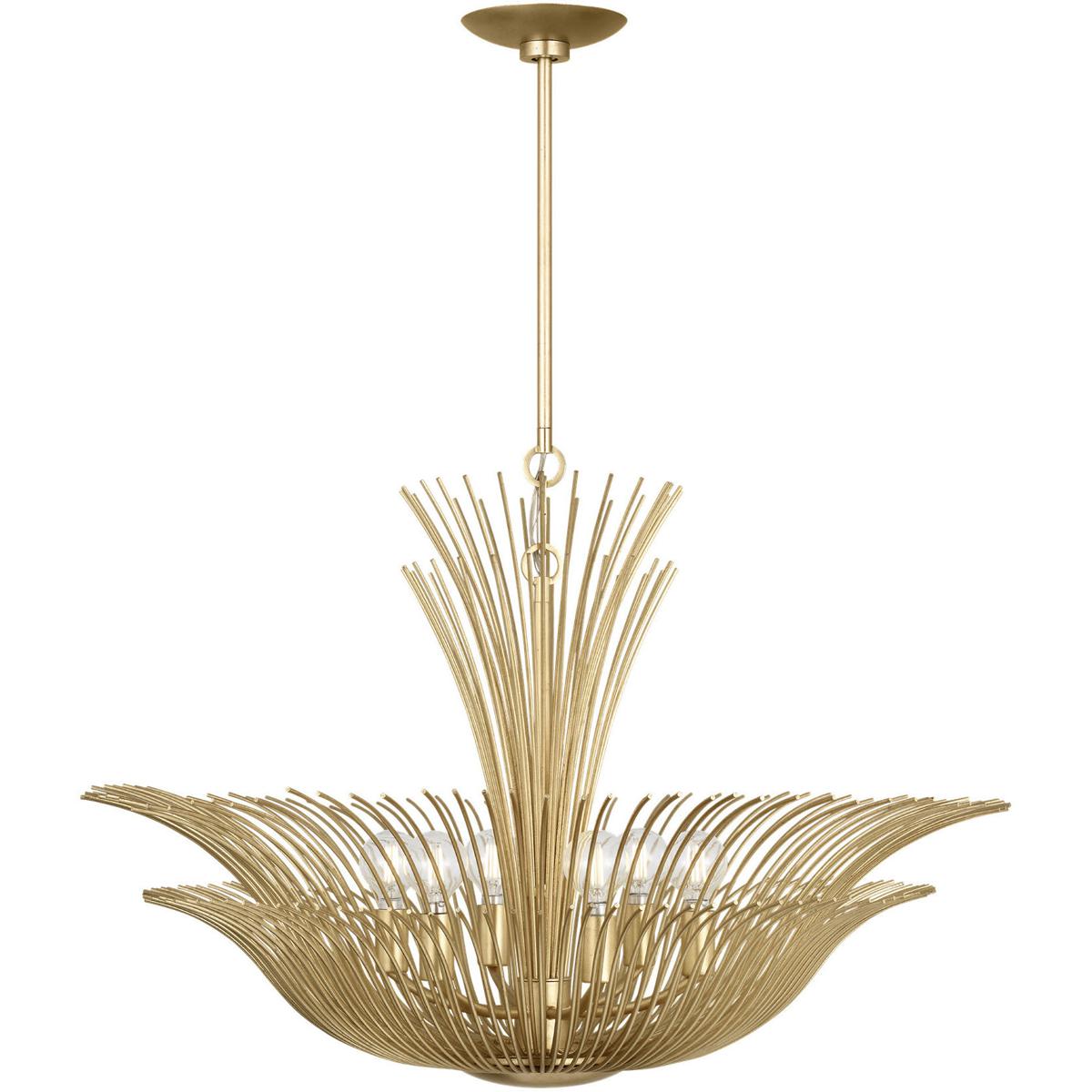 Visual Comfort Studio Collection LXC1196GD Christiane Lemieux Dorelle 6 Light 28 inch Gild Chandelier Ceiling Light