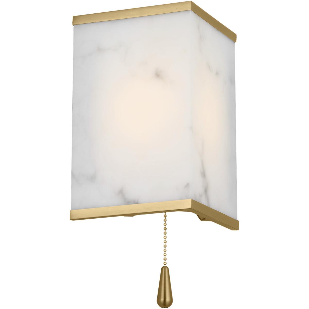 Visual Comfort Studio Collection LXW1081BBS Christiane Lemieux Cleor 7 inch Burnished Brass Bath Vanity Wall Light