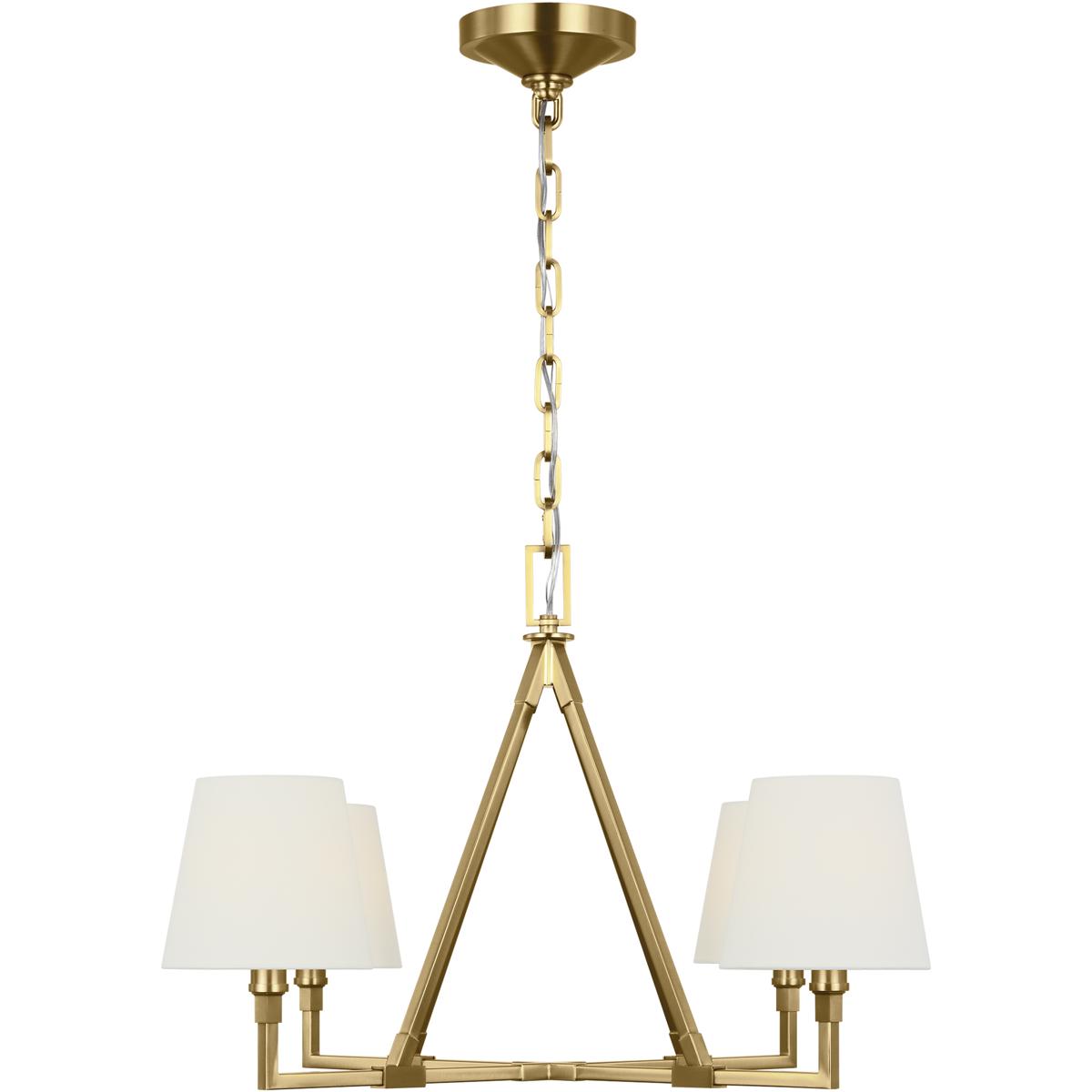 Visual Comfort Studio Collection CC1744BBS C&M by Chapman & Myers Perth 4 Light 31 inch Burnished Brass Chandelier Ceiling Light