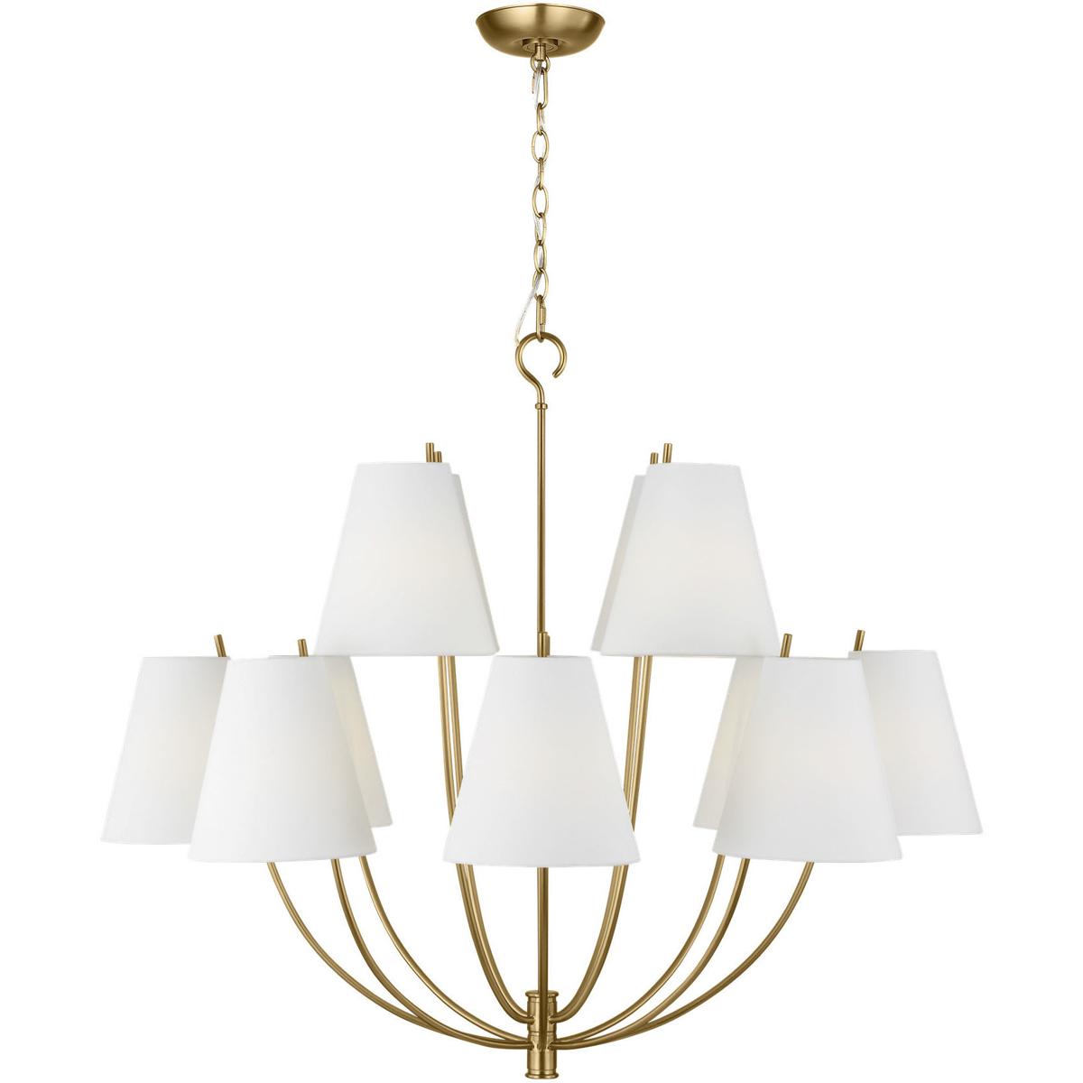 Visual Comfort Studio Collection CC18412BBS C&M by Chapman & Myers Marina 12 Light 40 inch Burnished Brass Chandelier Ceiling Light