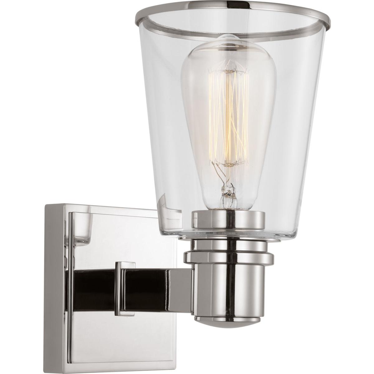 Visual Comfort Studio Collection CV1031PN C&M by Chapman & Myers Alessa 1 Light 5 inch Polished Nickel Bath Vanity Wall Sconce Wall Light