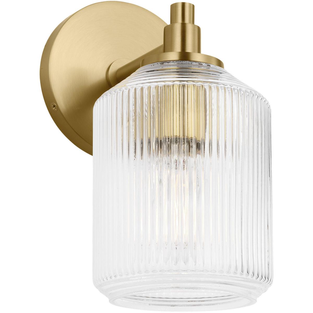 Visual Comfort Studio Collection CV1091BBS C&M by Chapman & Myers Barstow 1 Light 4.5 inch Burnished Brass Bath Vanity Wall Light