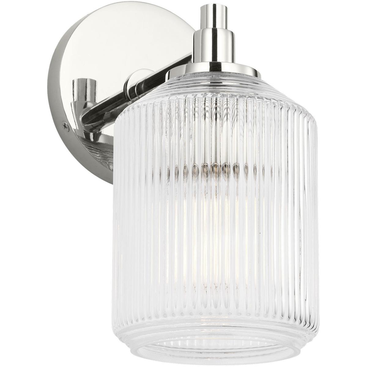 Visual Comfort Studio Collection CV1091PN C&M by Chapman & Myers Barstow 1 Light 4.5 inch Polished Nickel Bath Vanity Wall Light