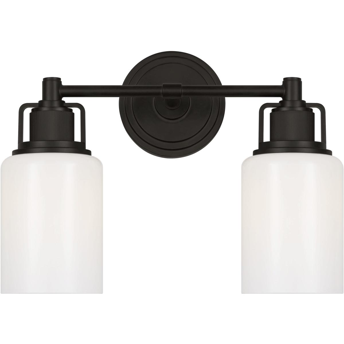 Visual Comfort Studio Collection CV1112AI C&M by Chapman & Myers Ashford 2 Light 13.5 inch Aged Iron Bath Vanity Wall Light