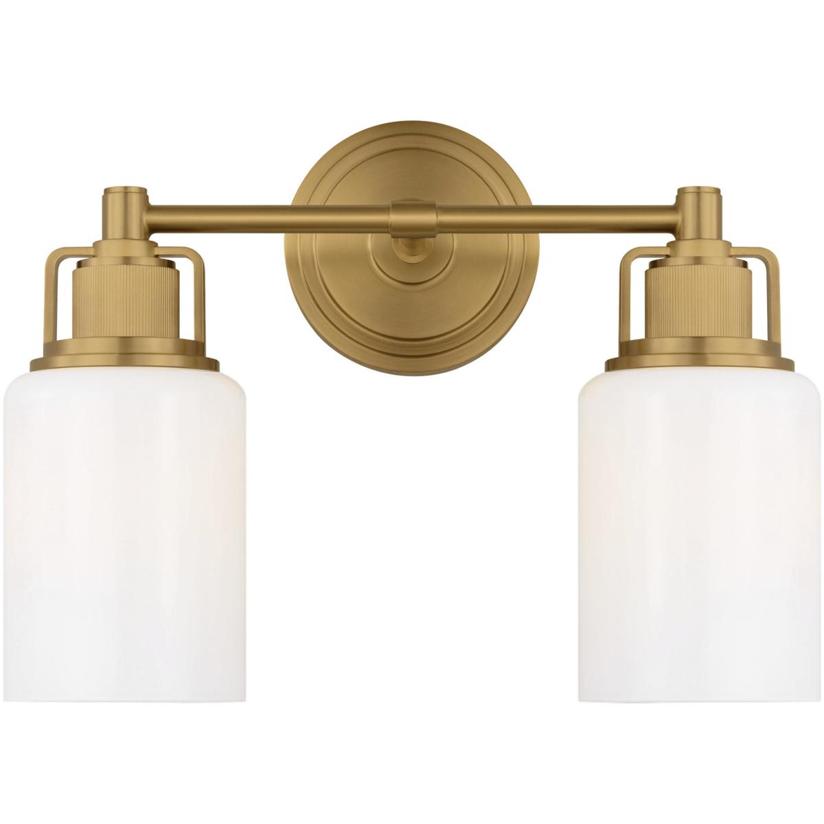 Visual Comfort Studio Collection CV1112BBS C&M by Chapman & Myers Ashford 2 Light 13.5 inch Burnished Brass Bath Vanity Wall Light