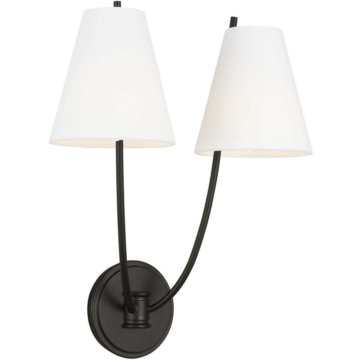 Visual Comfort Studio Collection CW1422AI C&M by Chapman & Myers Marina 2 Light 14.5 inch Aged Iron Double Sconce Wall Light