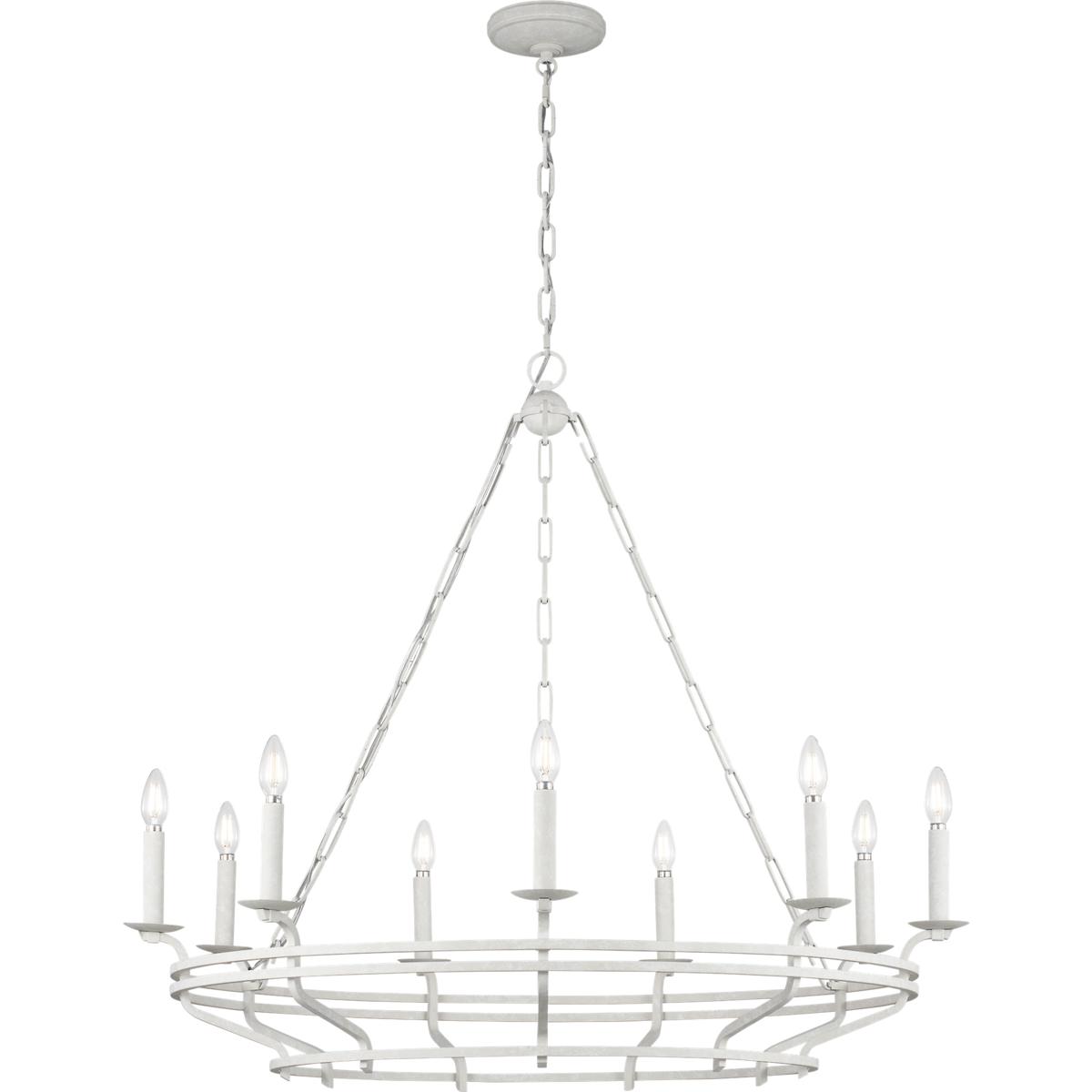 Visual Comfort Studio Collection SCCHCCH120APL C&M by Chapman & Myers Brighton 9 Light 42 inch Aged Pewter Chandelier Ceiling Light in Standard