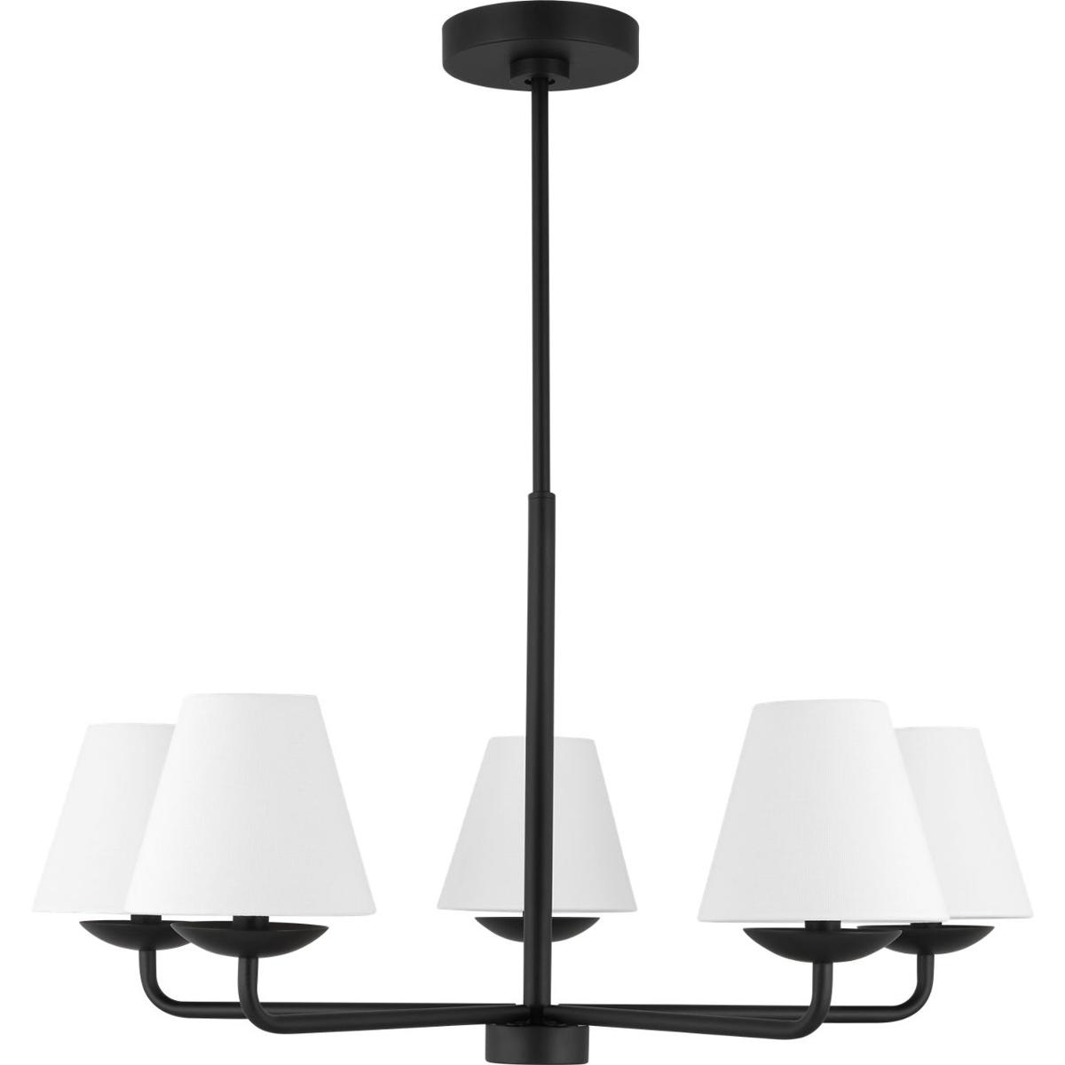 Visual Comfort Studio Collection DJC1175MBK Drew & Jonathan Scott Albion 5 Light 28 inch Midnight Black Chandelier Ceiling Light