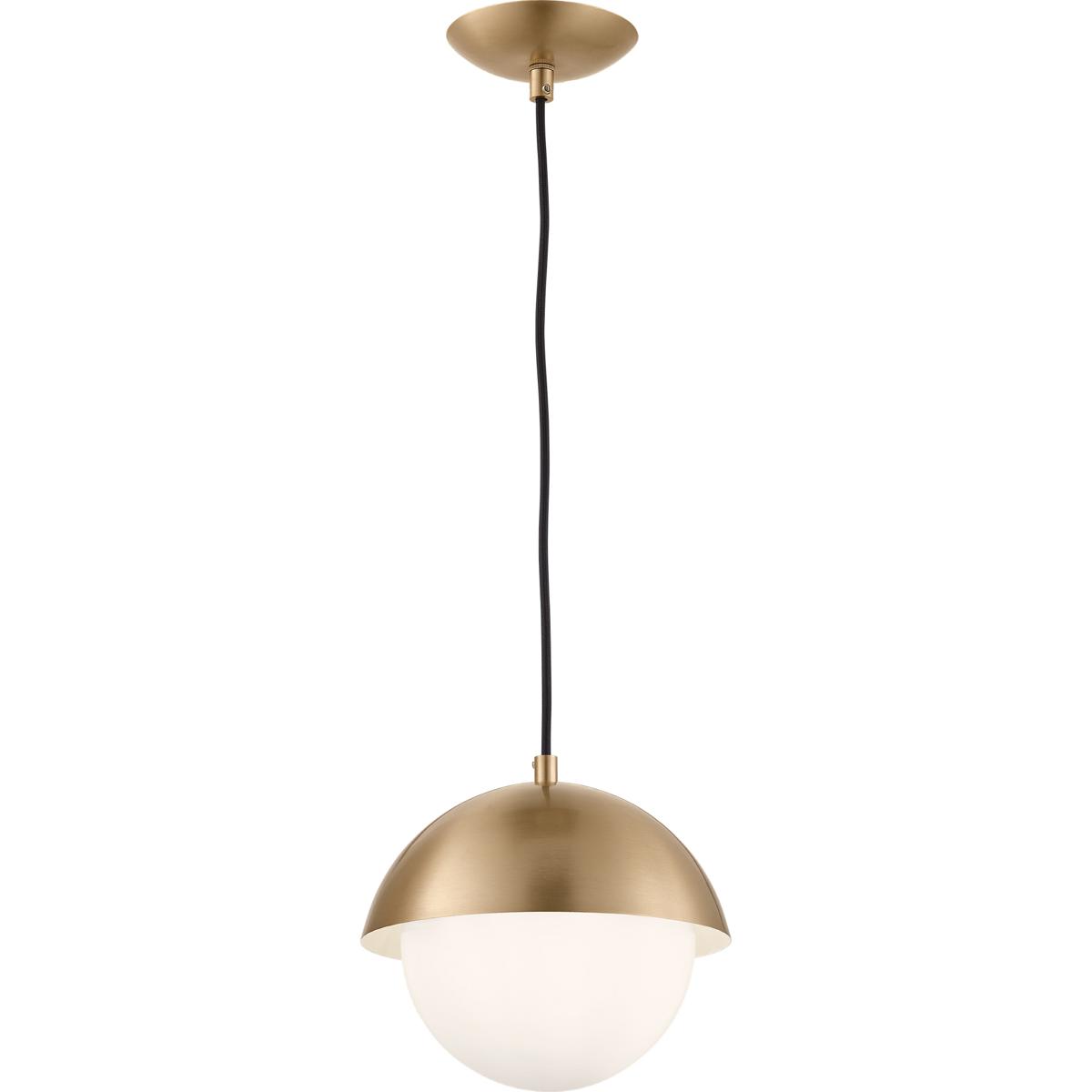 Visual Comfort Studio Collection DJP1021SBE Drew & Jonathan Hyde 1 Light 9.9 inch Satin Brass Pendant Ceiling Light in LED, Small