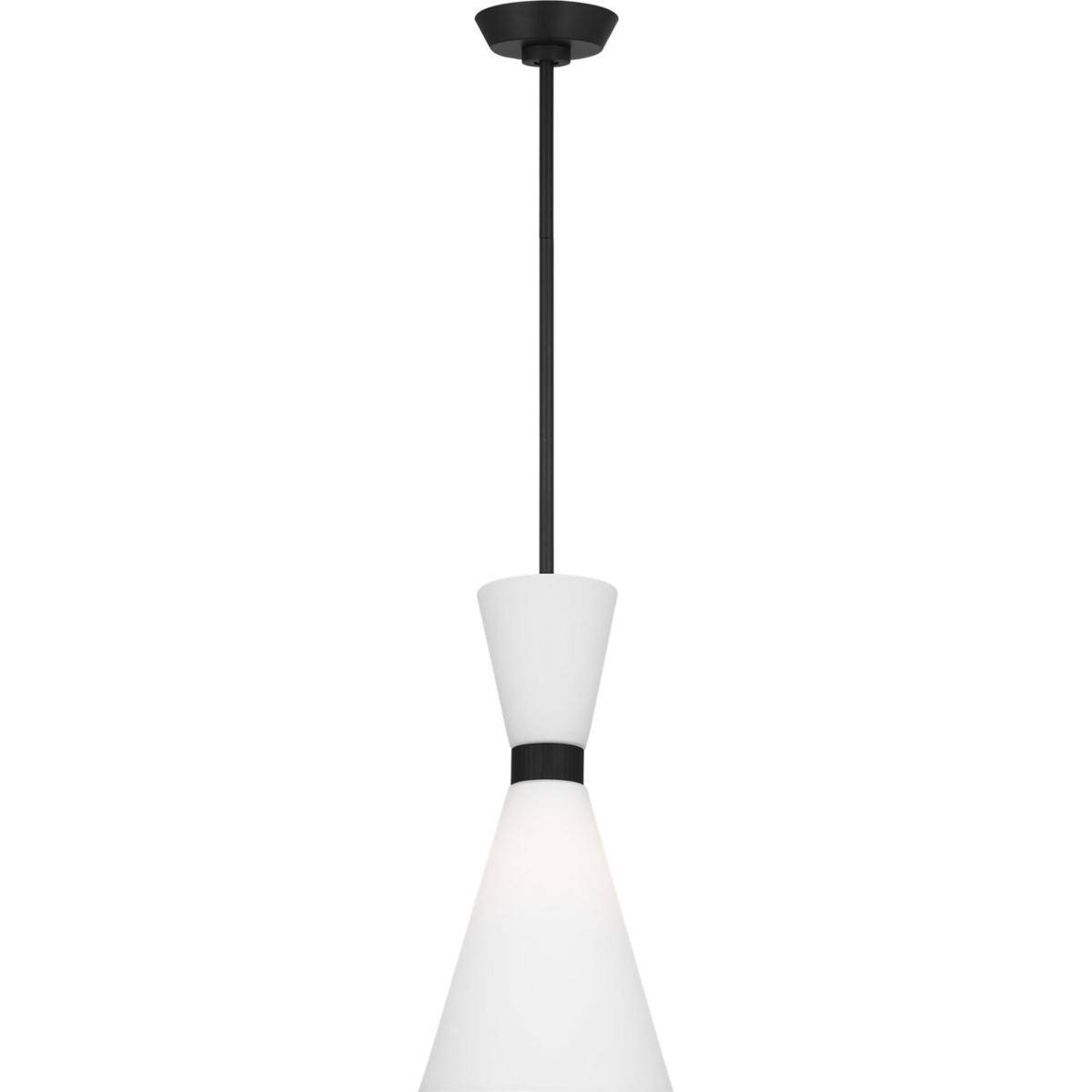 Visual Comfort Studio Collection DJP1101MBK Drew & Jonathan Belcarra 1 Light 8 inch Midnight Black Pendant Ceiling Light