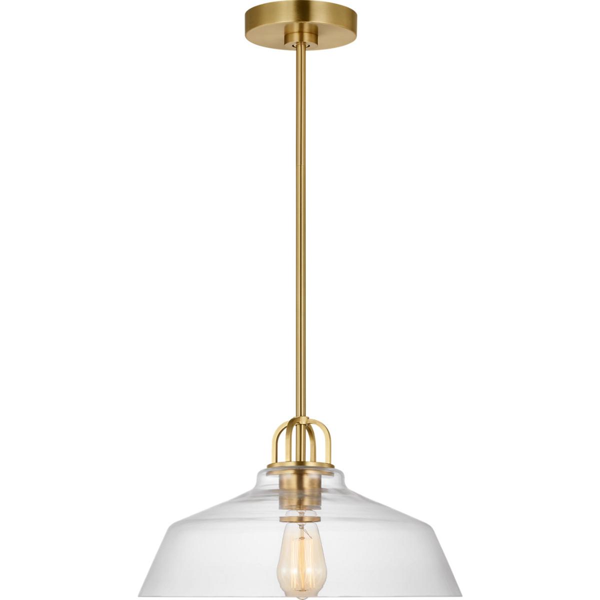 Visual Comfort Studio Collection DJP1121SB Drew & Jonathan Scott Payton 1 Light 15 inch Satin Brass Pendant Ceiling Light