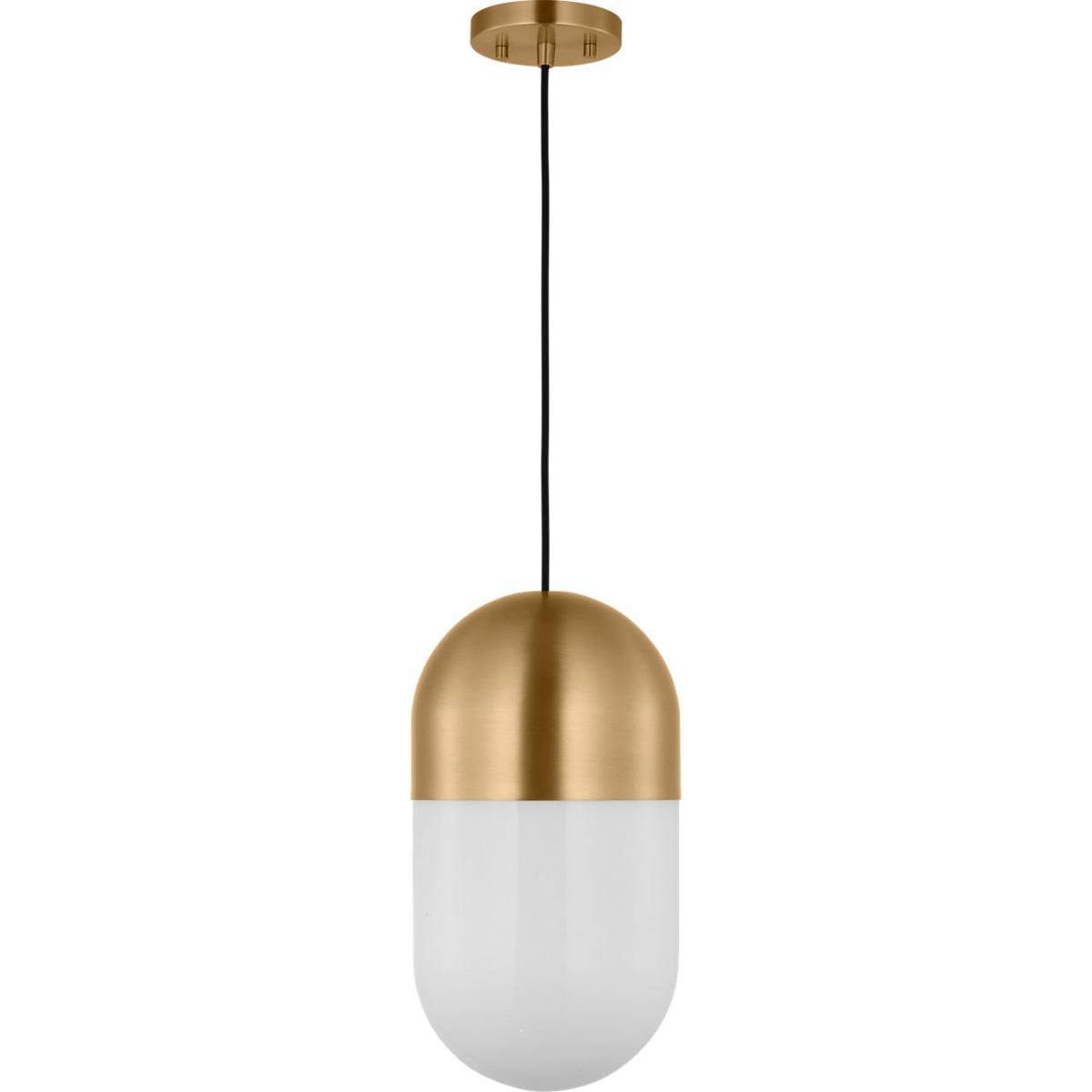 Visual Comfort Studio Collection DJP1141SB Drew & Jonathan Scott Foster 1 Light 8 inch Satin Brass Pendant Ceiling Light