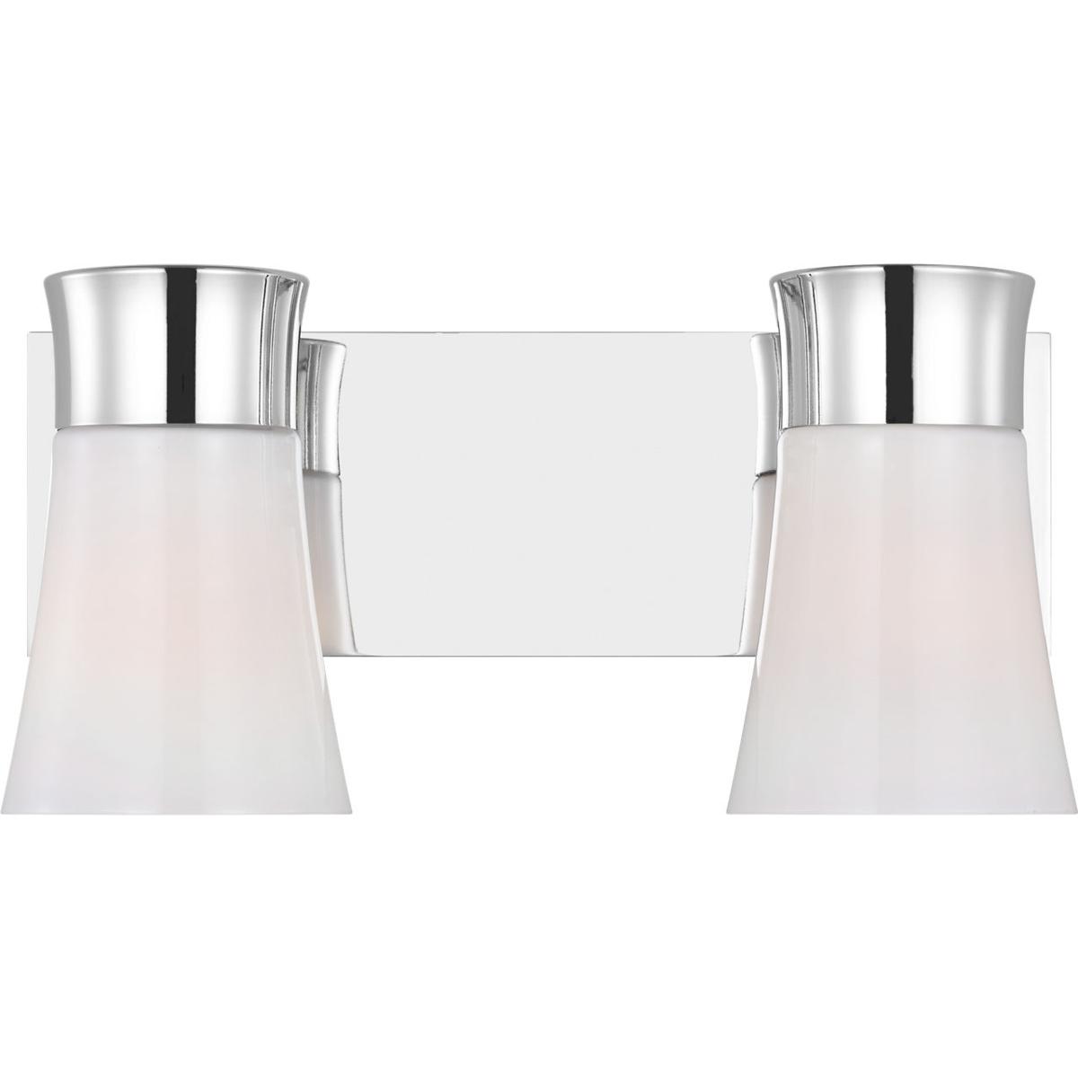 Visual Comfort Studio Collection DJV1082CH Drew & Jonathan Scott Roy 2 Light 14.5 inch Chrome Vanity Light Wall Light