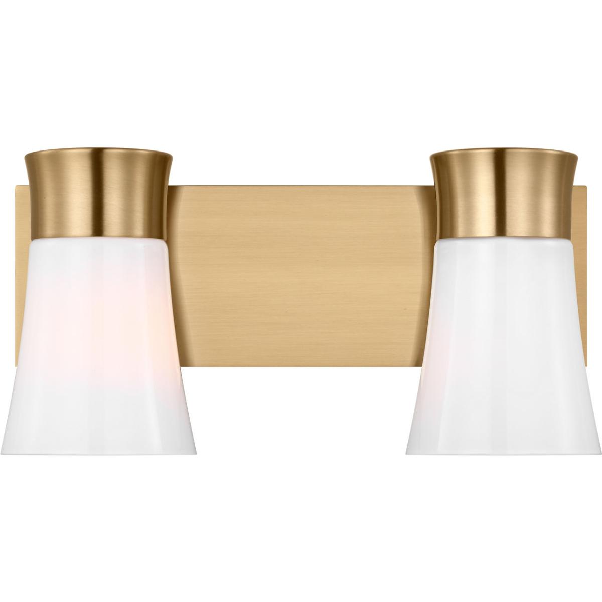 Visual Comfort Studio Collection DJV1082SB Drew & Jonathan Scott Roy 2 Light 14.5 inch Satin Brass Vanity Light Wall Light
