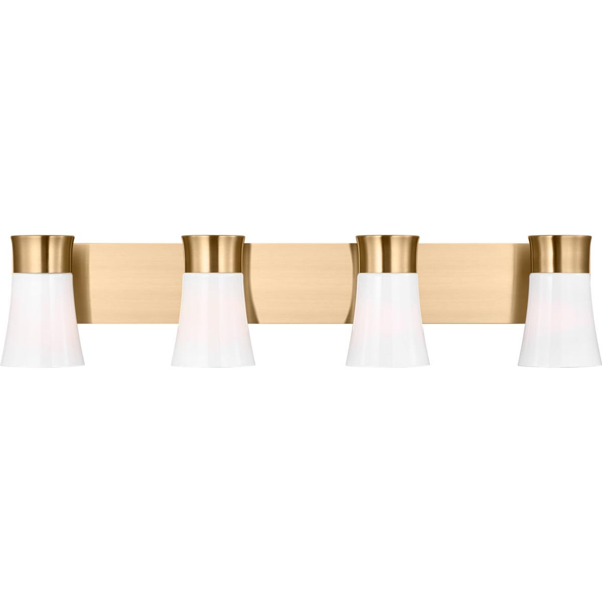 Visual Comfort Studio Collection DJV1084SB Drew & Jonathan Scott Roy 4 Light 32.25 inch Satin Brass Vanity Light Wall Light