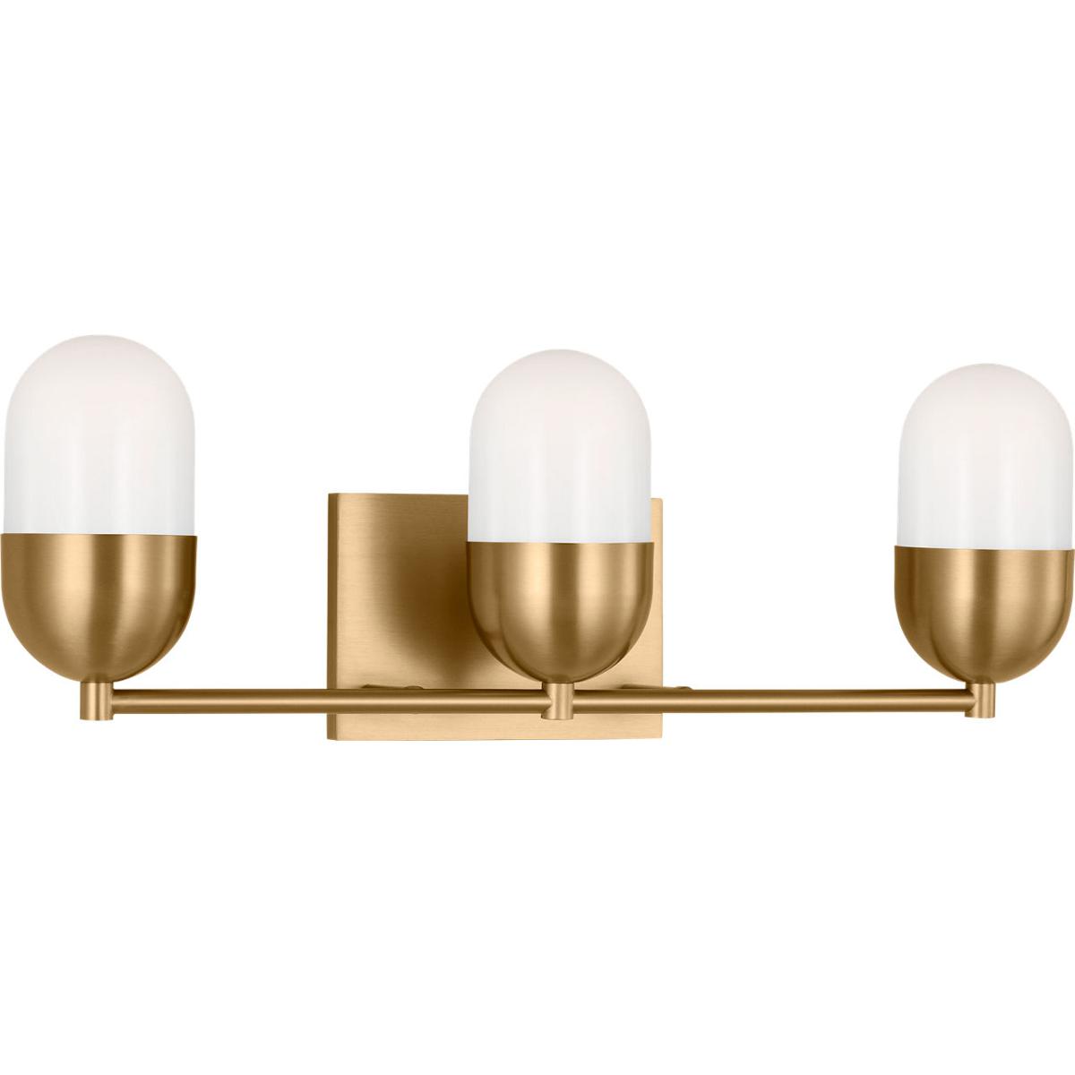 Visual Comfort Studio Collection DJV1093SB Drew & Jonathan Scott Foster 3 Light 21.63 inch Satin Brass Vanity Light Wall Light