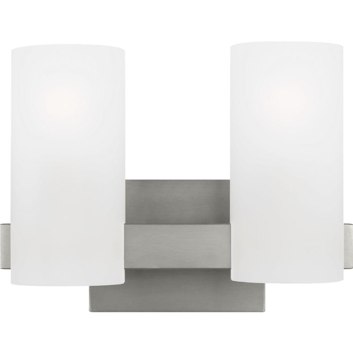 Visual Comfort Studio Collection DJV1102BS Drew & Jonathan Scott Rhode 2 Light 12.13 inch Brushed Steel Vanity Light Wall Light