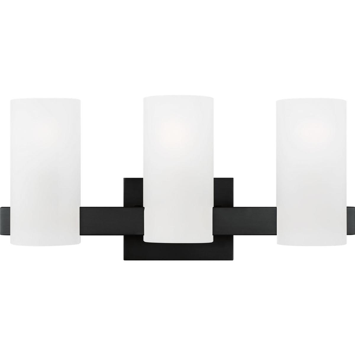 Visual Comfort Studio Collection DJV1103MBK Drew & Jonathan Scott Rhode 3 Light 19.63 inch Midnight Black Vanity Light Wall Light