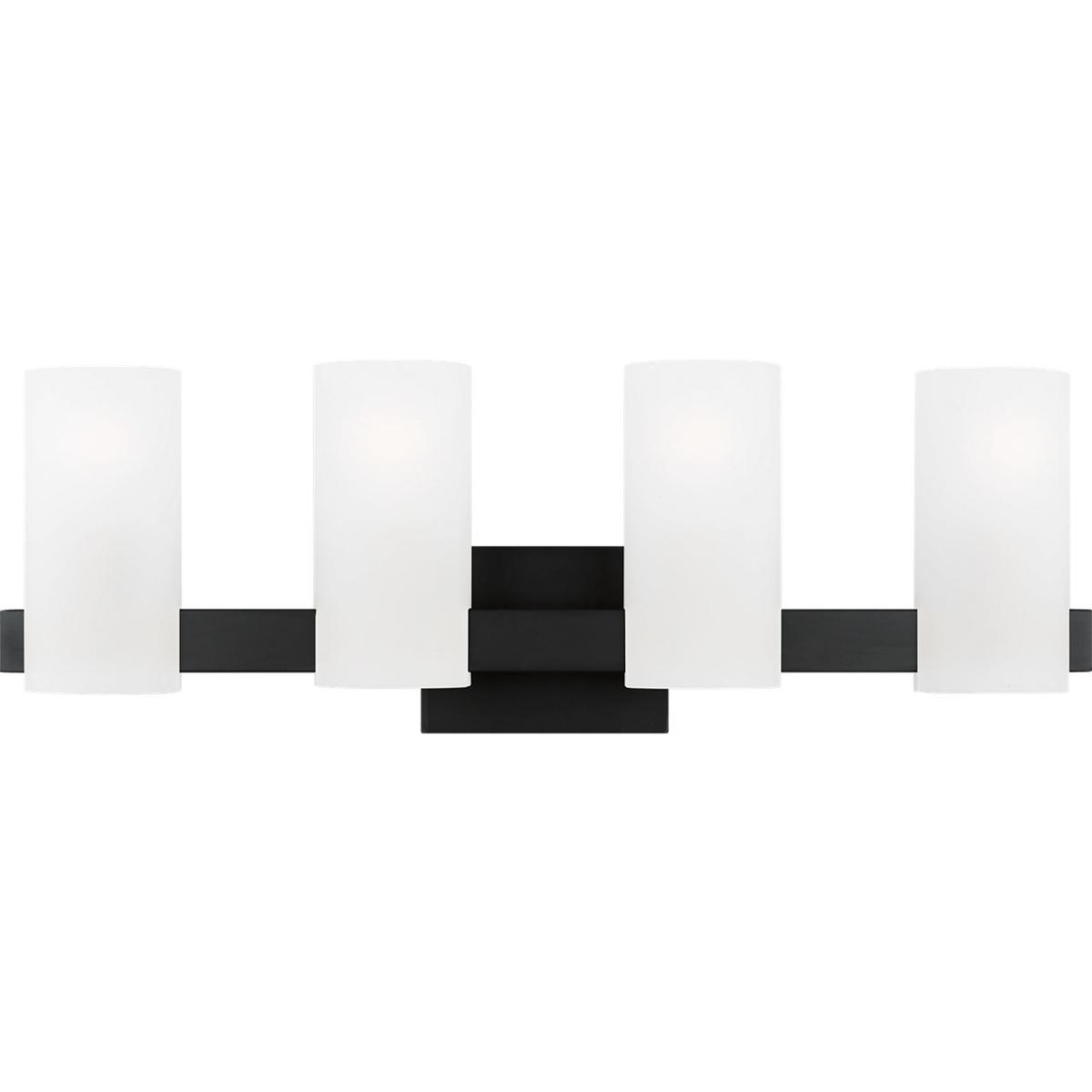 Visual Comfort Studio Collection DJV1104MBK Drew & Jonathan Scott Rhode 4 Light 27 inch Midnight Black Vanity Light Wall Light
