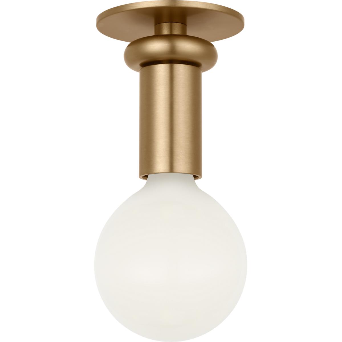 Visual Comfort Studio Collection SCDJFM146SB Drew & Jonathan Malcolm 1 Light 4.72 inch Satin Brass Flush Mount Ceiling Light in Standard
