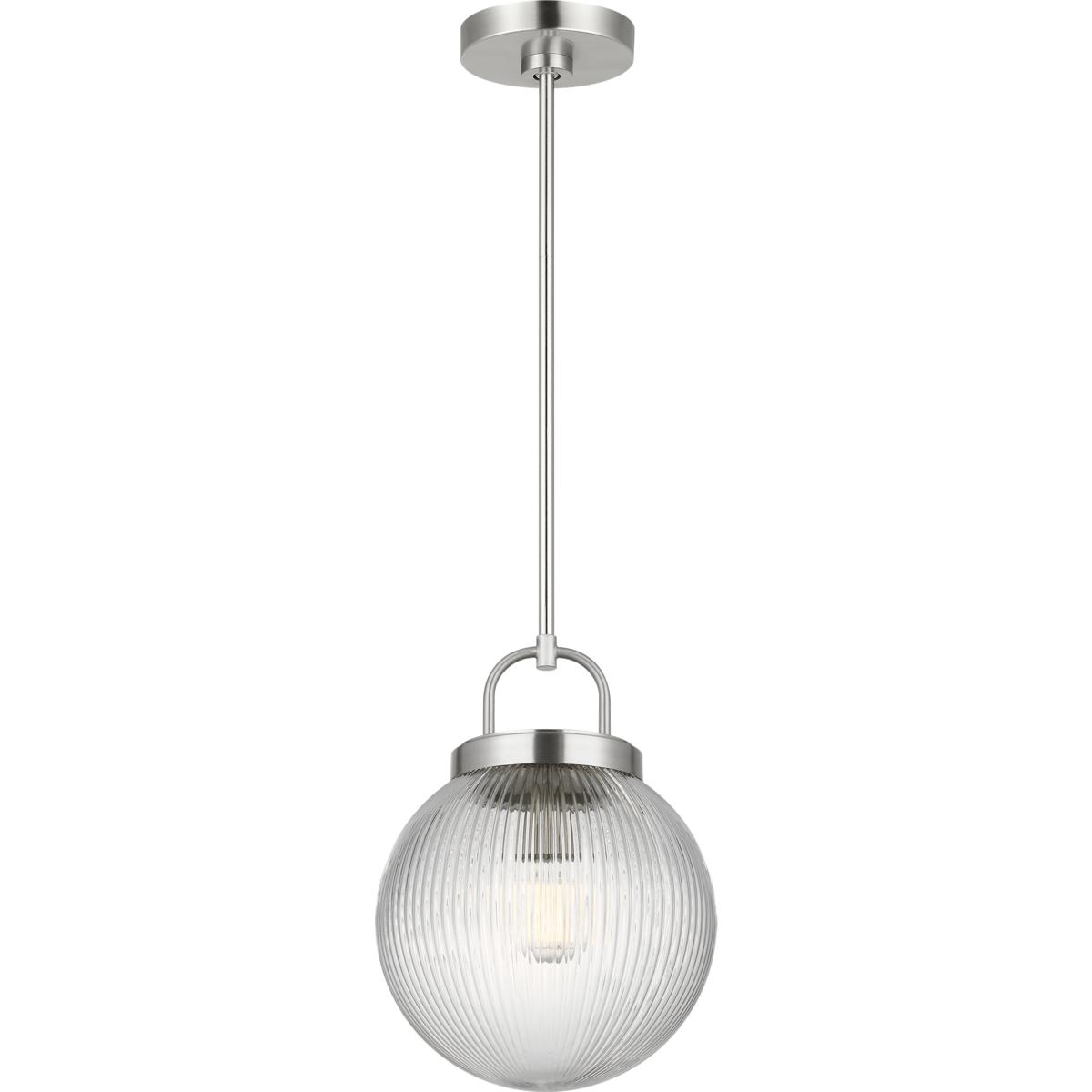 Visual Comfort Studio Collection SCDJPD129BNRG-LI Drew & Jonathan Preston 1 Light 10 inch Brushed Nickel Pendant Ceiling Light in LED