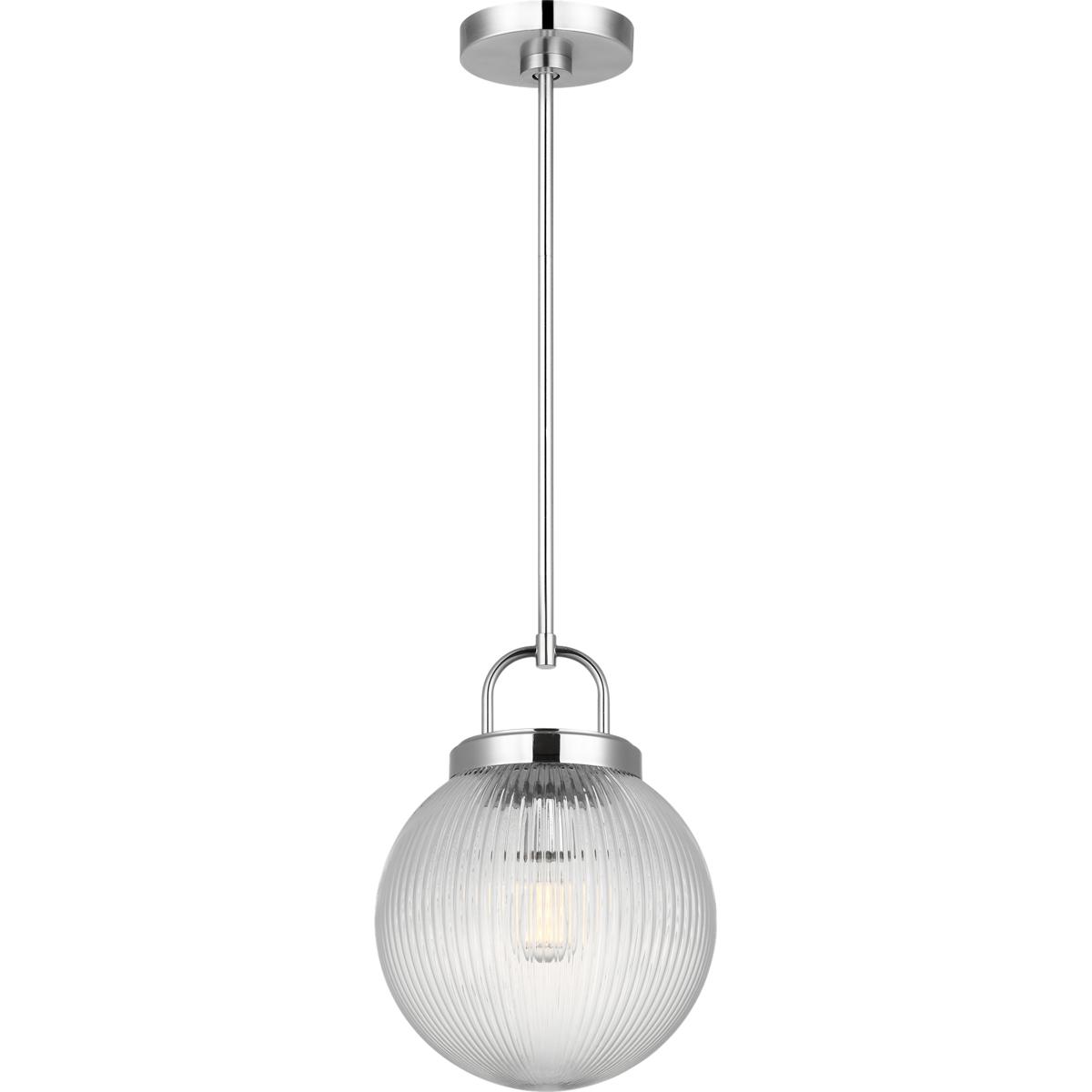 Visual Comfort Studio Collection SCDJPD129CHRG-LI Drew & Jonathan Preston 1 Light 10 inch Chrome Pendant Ceiling Light in LED