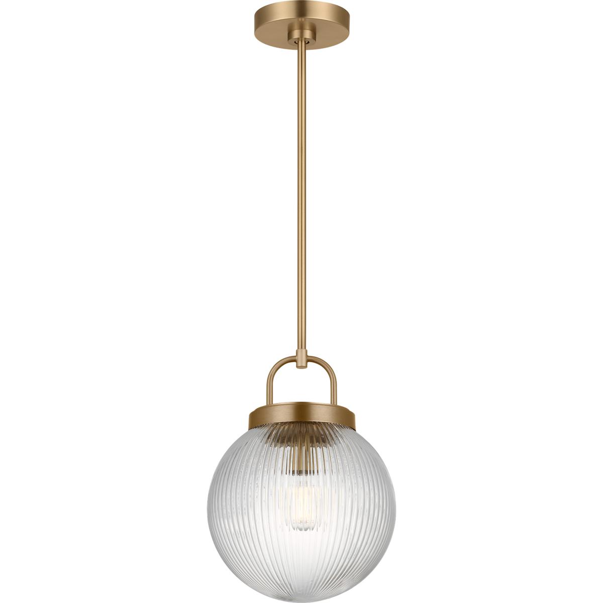 Visual Comfort Studio Collection SCDJPD129SBRG-LI Drew & Jonathan Preston 1 Light 10 inch Satin Brass Pendant Ceiling Light in LED