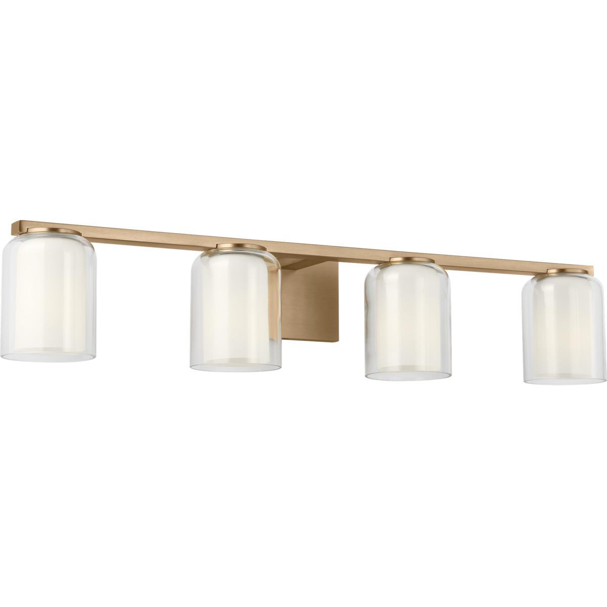 Visual Comfort Studio Collection SCDJVN132SBCGMG-LI Drew & Jonathan Holden 4 Light 32.63 inch Satin Brass Bath Vanity Wall Light in LED