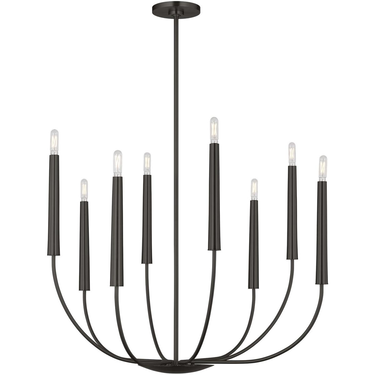Visual Comfort Studio Collection EC1198AI Ellen DeGeneres Lois 8 Light 34 inch Aged Iron Chandelier Ceiling Light