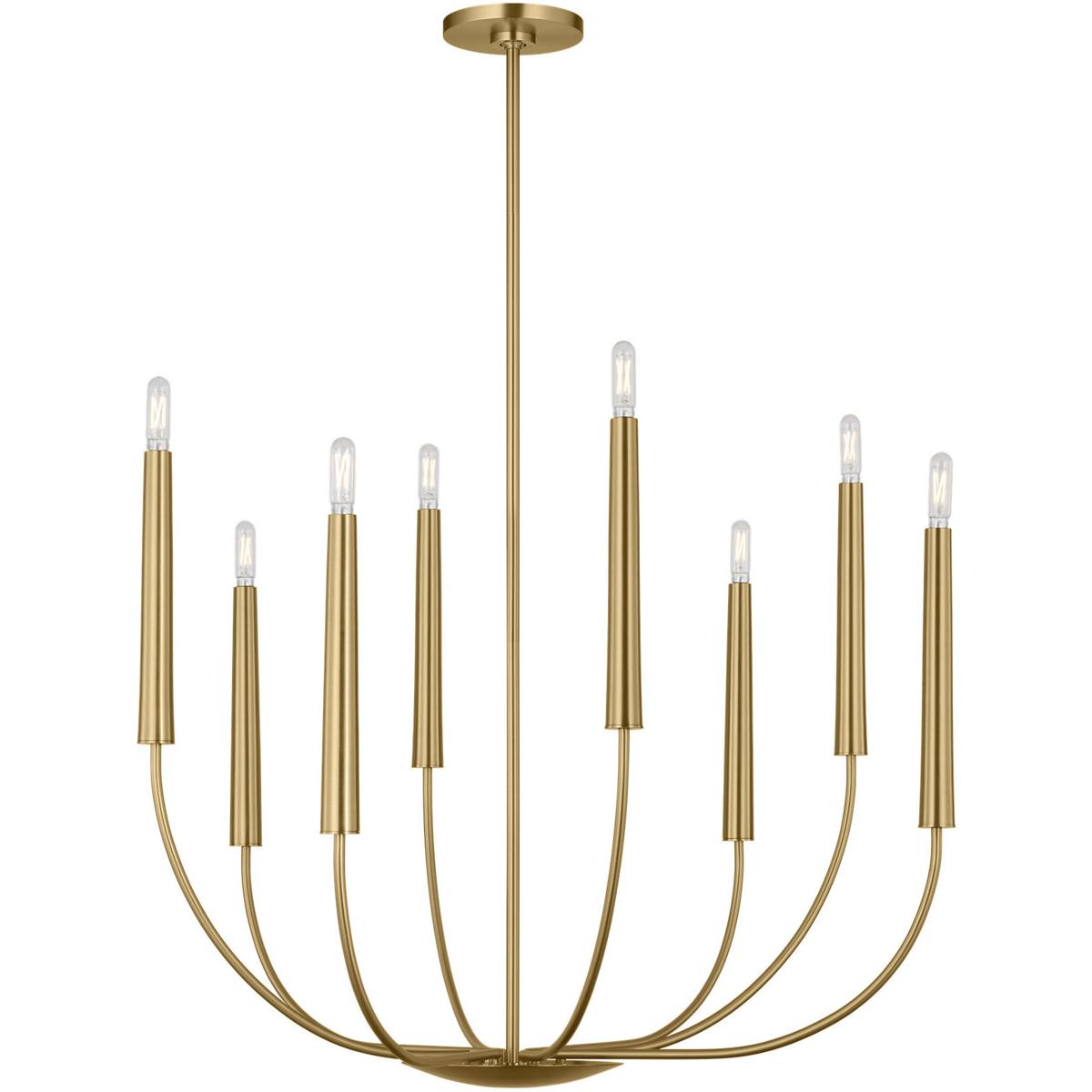 Visual Comfort Studio Collection EC1198BBS Ellen DeGeneres Lois 8 Light 34 inch Burnished Brass Chandelier Ceiling Light