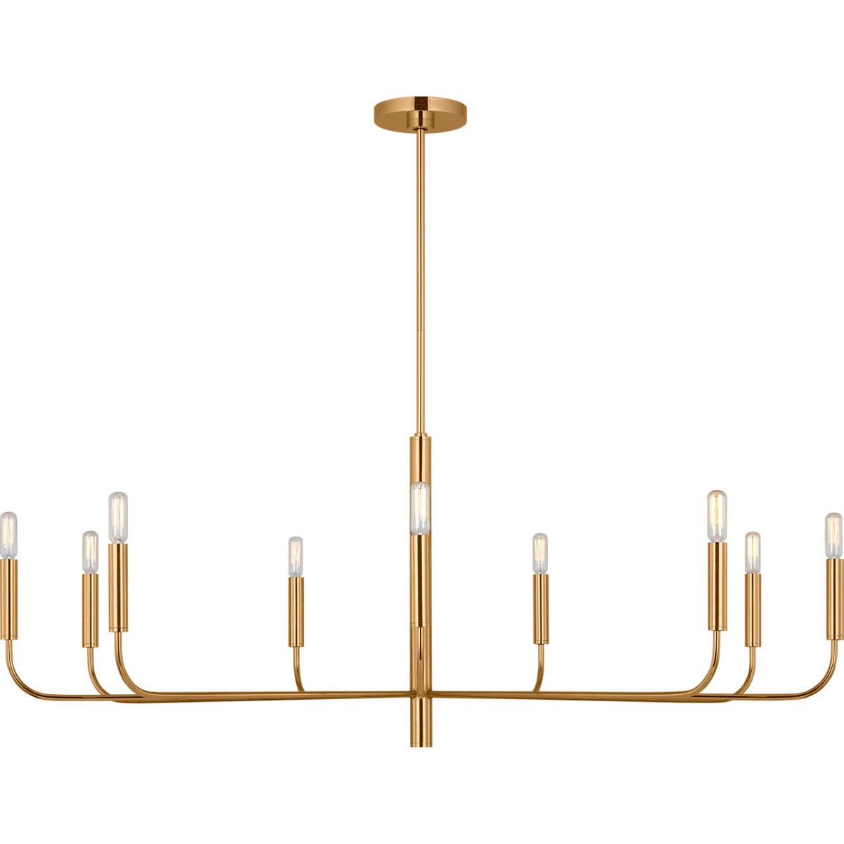Visual Comfort Studio Collection EC1319BBS ED Ellen DeGeneres Brianna 9 Light 48 inch Burnished Brass Chandelier Ceiling Light