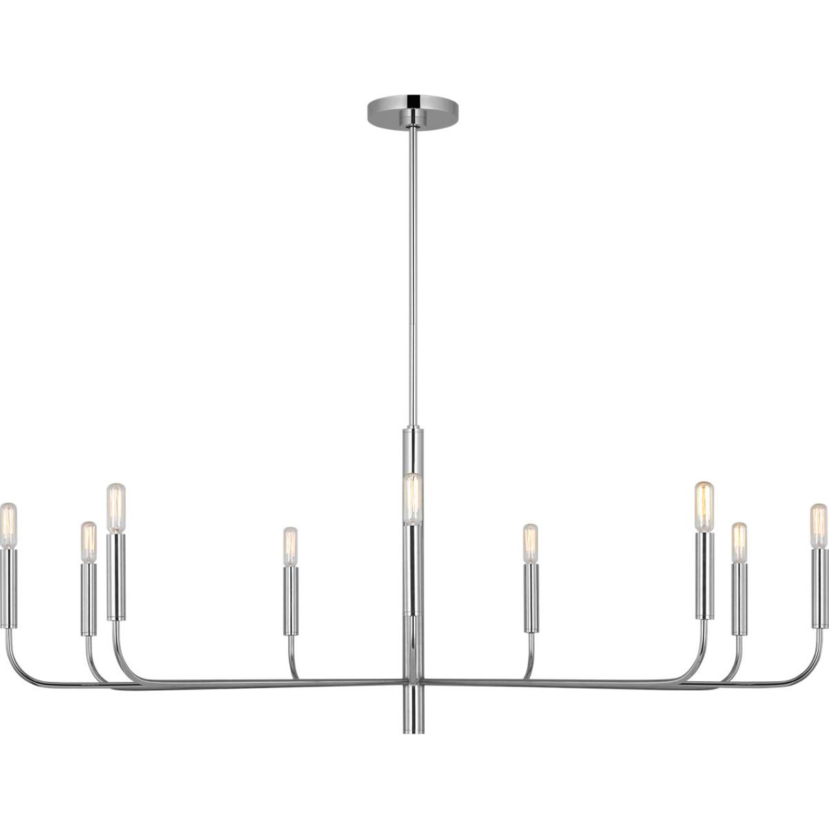 Visual Comfort Studio Collection EC1319PN ED Ellen DeGeneres Brianna 9 Light 48 inch Polished Nickel Chandelier Ceiling Light