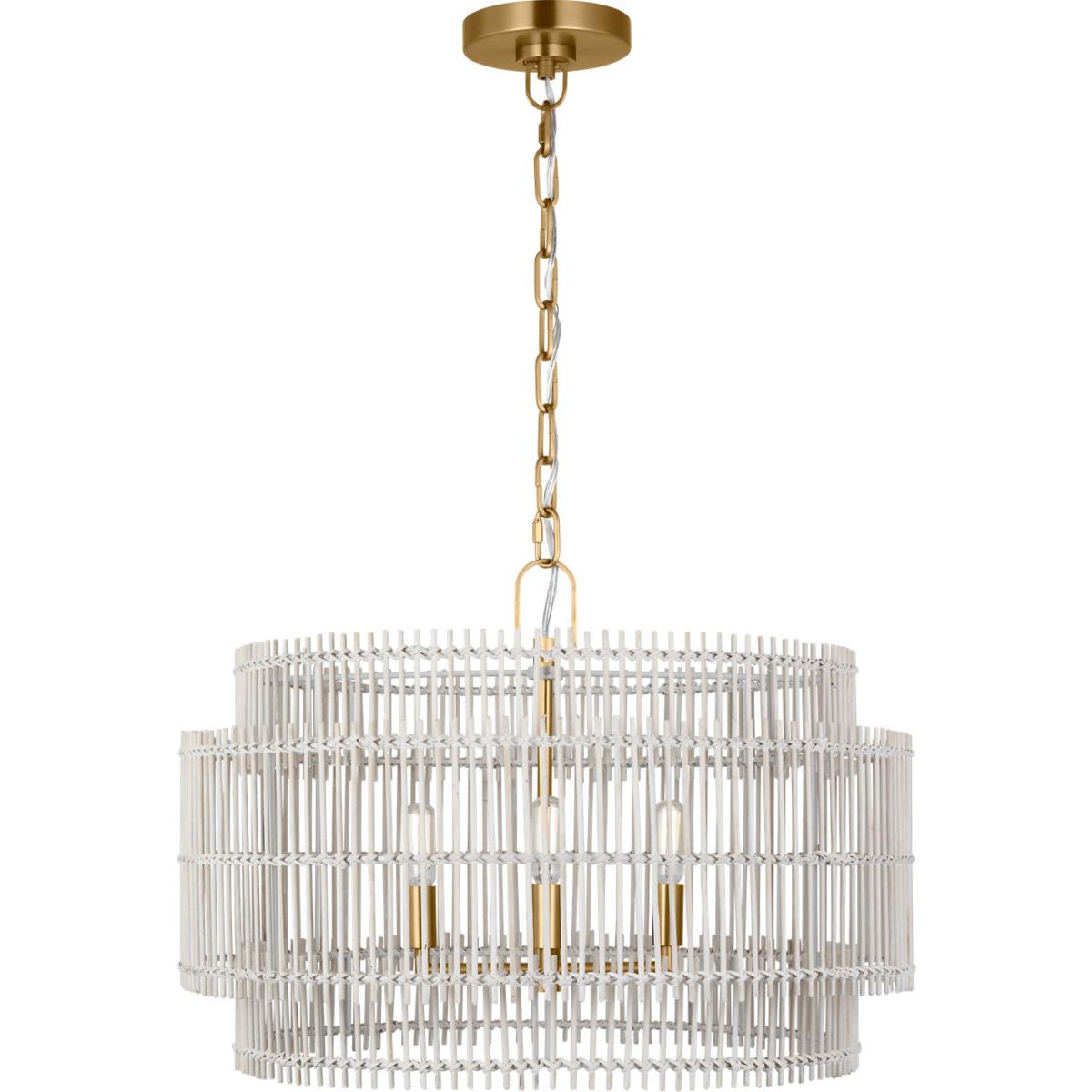 Visual Comfort Studio Collection EP1394BBS ED Ellen DeGeneres Elio 4 Light 23 inch Burnished Brass Hanging Shade Ceiling Light
