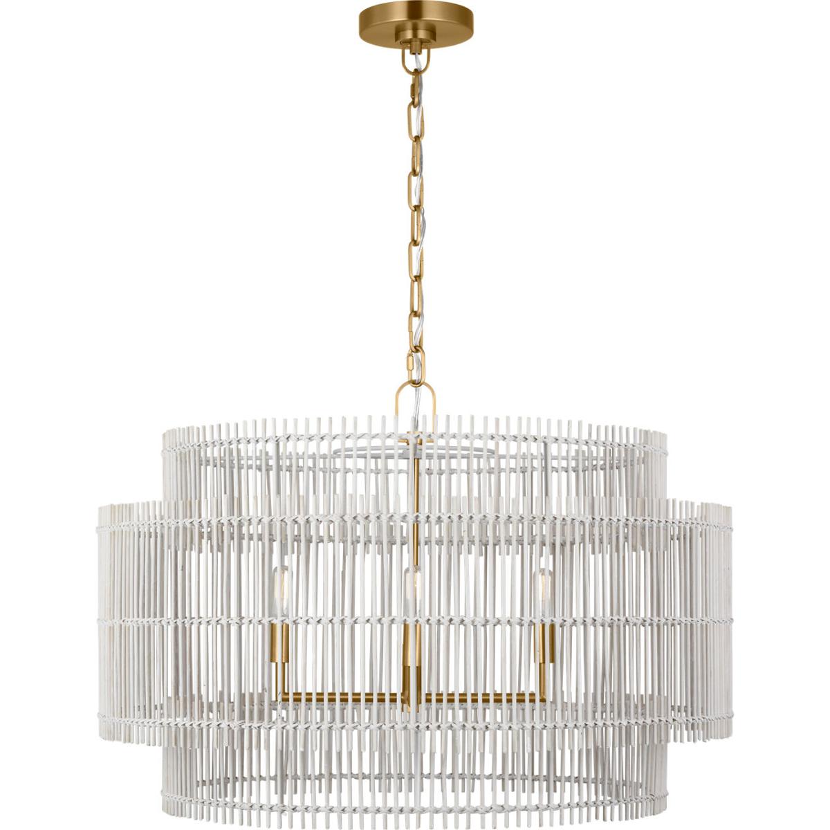 Visual Comfort Studio Collection EP1404BBS ED Ellen DeGeneres Elio 4 Light 30 inch Burnished Brass Hanging Shade Ceiling Light