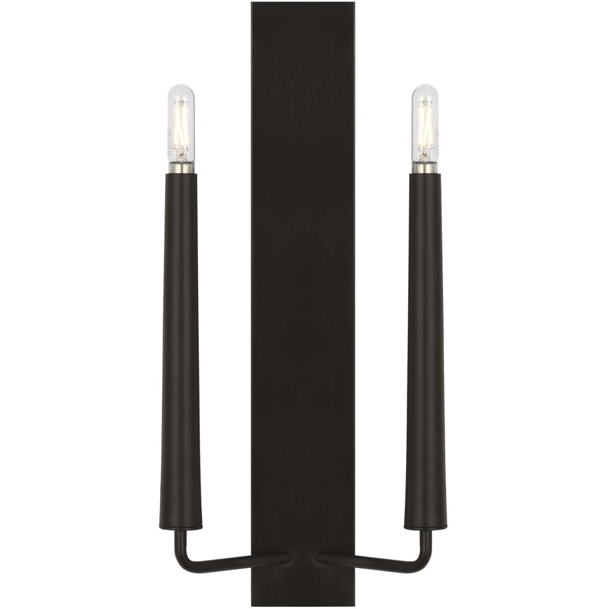 Visual Comfort Studio Collection EW1252AI Ellen DeGeneres Lois 2 Light 8 inch Aged Iron Double Sconce Wall Light