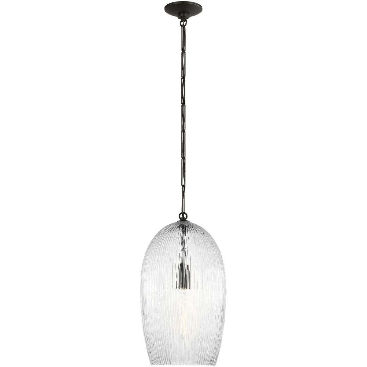 Visual Comfort Studio Collection HP1001AI HABLE Serafina 1 Light 10.75 inch Aged Iron Pendant Ceiling Light