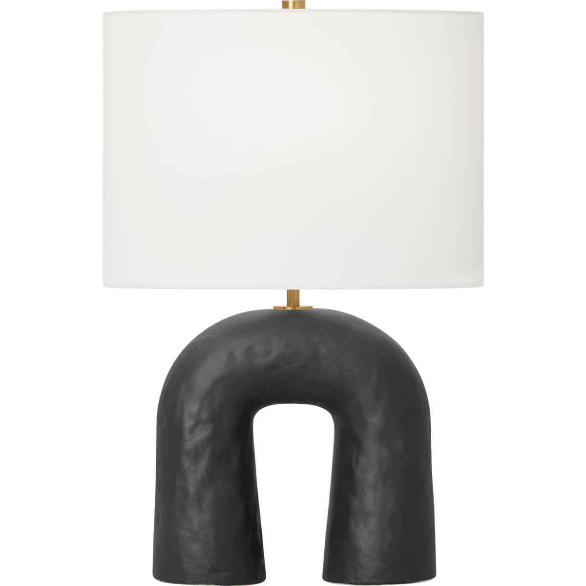Visual Comfort Studio Collection HT1081RBC1 Hable Aura 20 inch 9 watt Rough Black Ceramic Table Lamp Portable Light