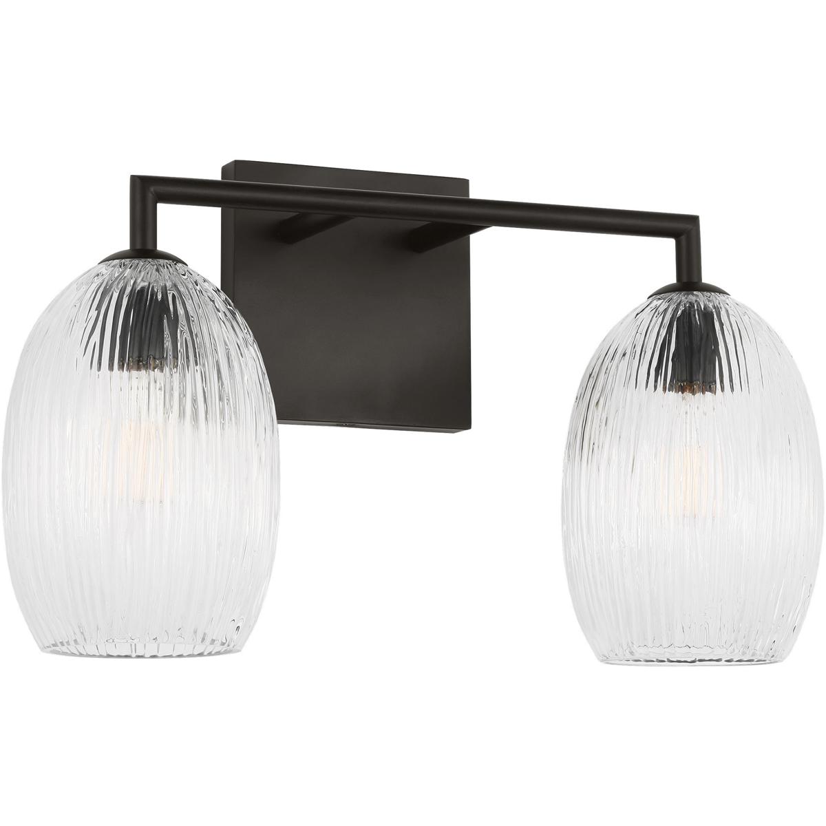 Visual Comfort Studio Collection HV1002AI HABLE Serafina 2 Light 16 inch Aged Iron Bath Vanity Wall Light