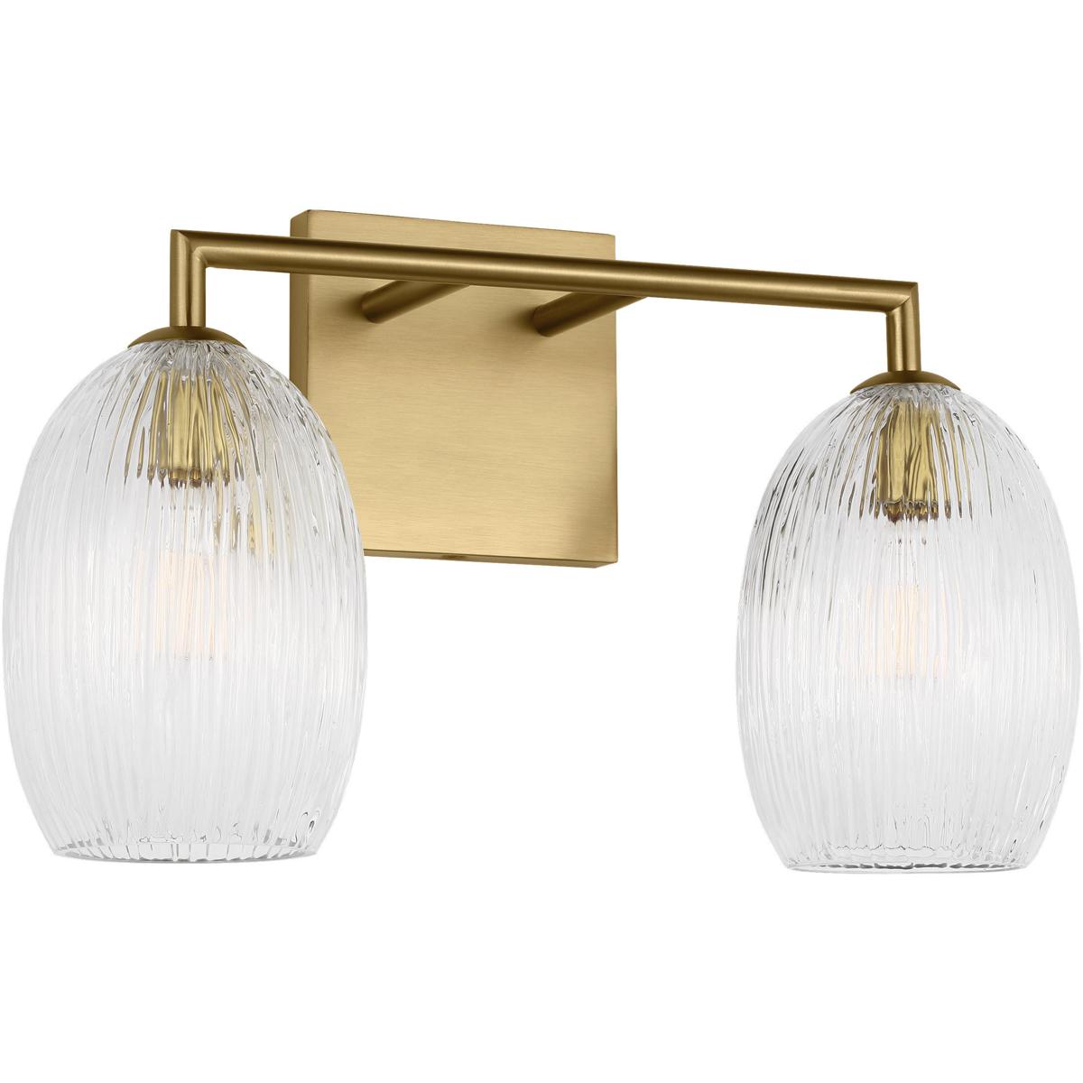 Visual Comfort Studio Collection HV1002BBS HABLE Serafina 2 Light 16 inch Burnished Brass Bath Vanity Wall Light