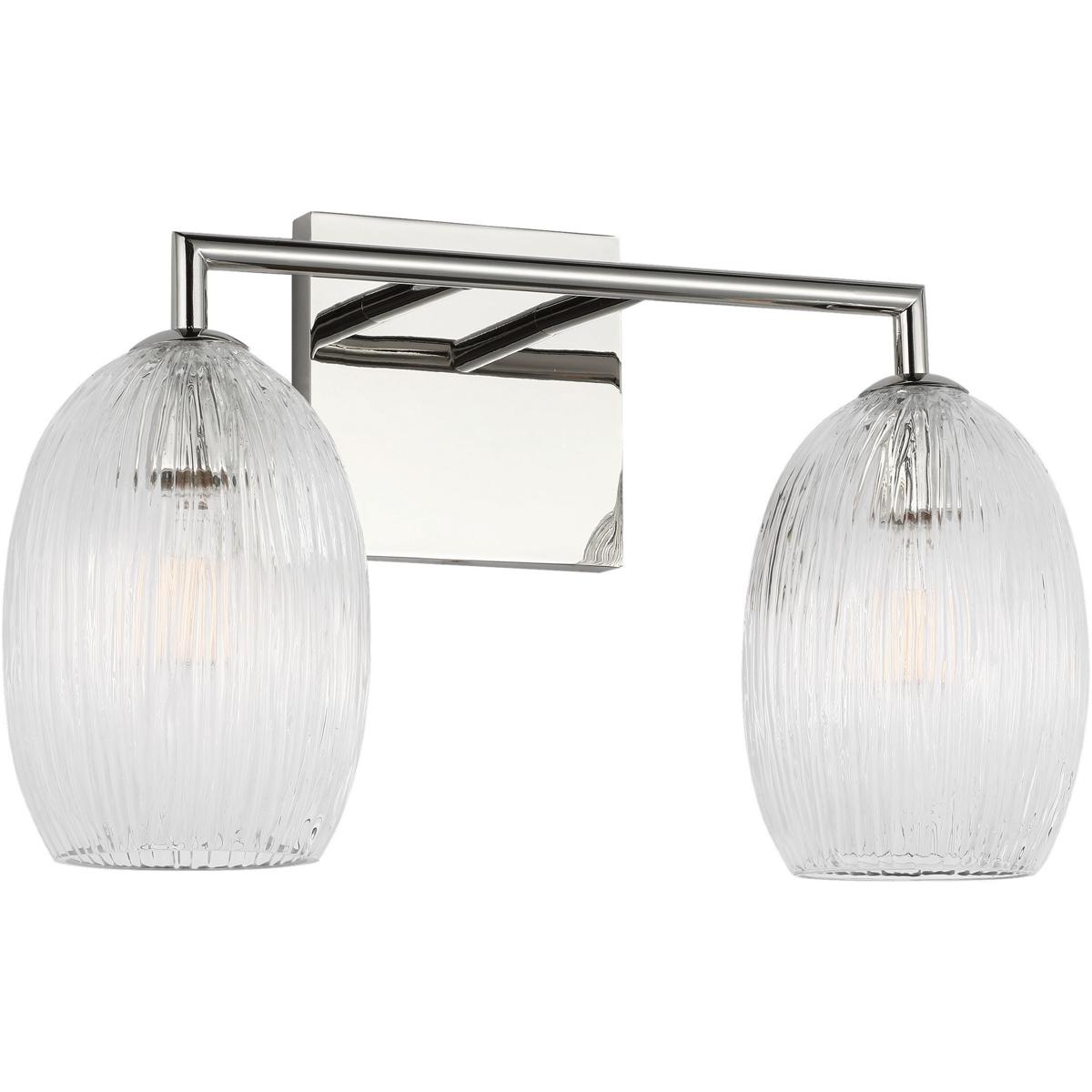 Visual Comfort Studio Collection HV1002PN HABLE Serafina 2 Light 16 inch Polished Nickel Bath Vanity Wall Light