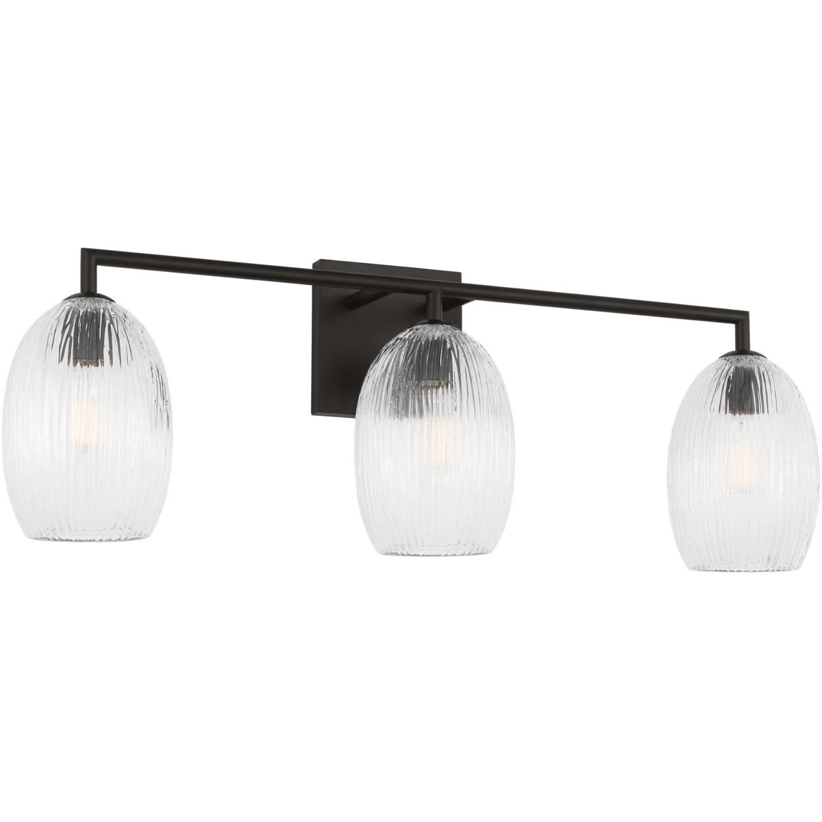 Visual Comfort Studio Collection HV1003AI HABLE Serafina 3 Light 27 inch Aged Iron Bath Vanity Wall Light