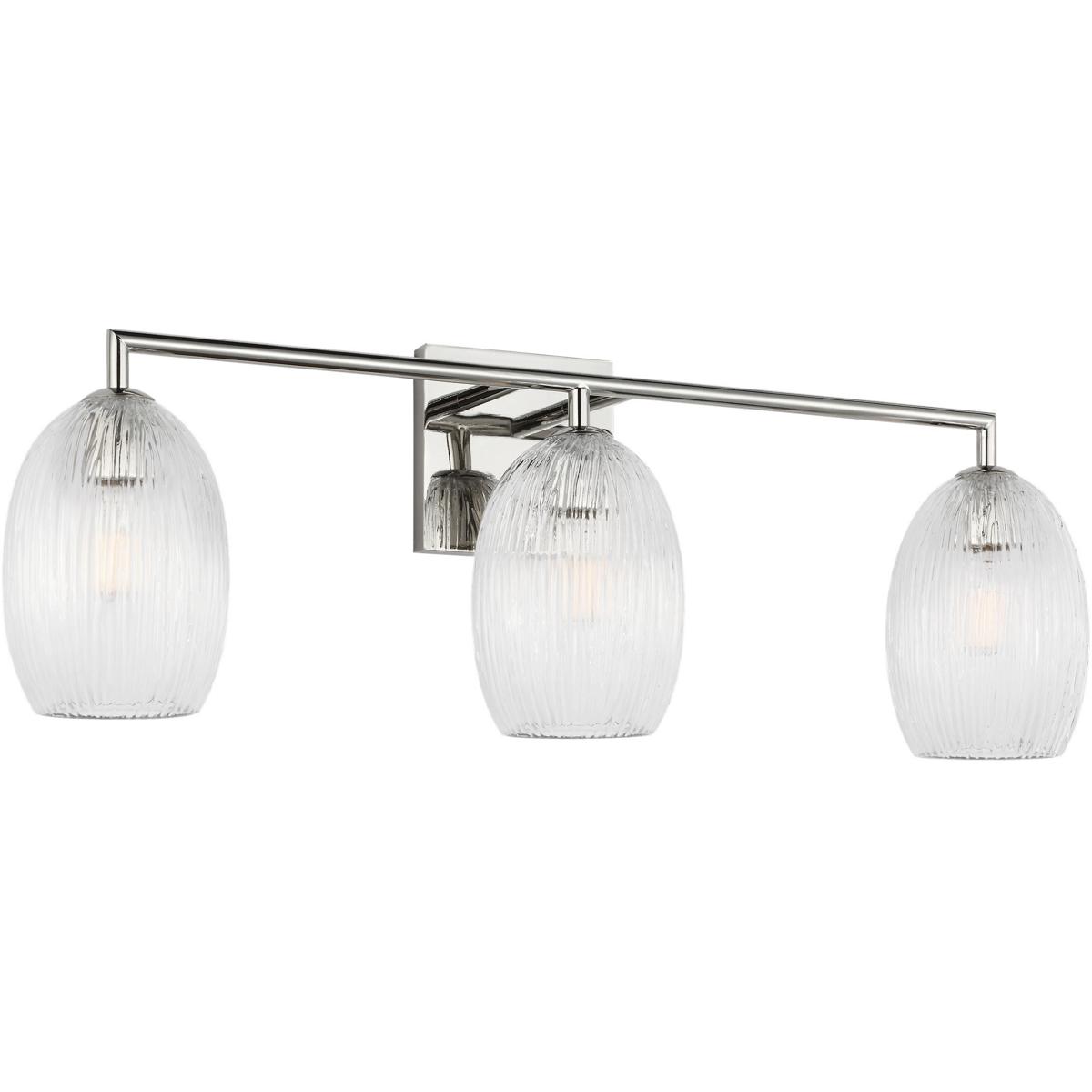 Visual Comfort Studio Collection HV1003PN HABLE Serafina 3 Light 27 inch Polished Nickel Bath Vanity Wall Light