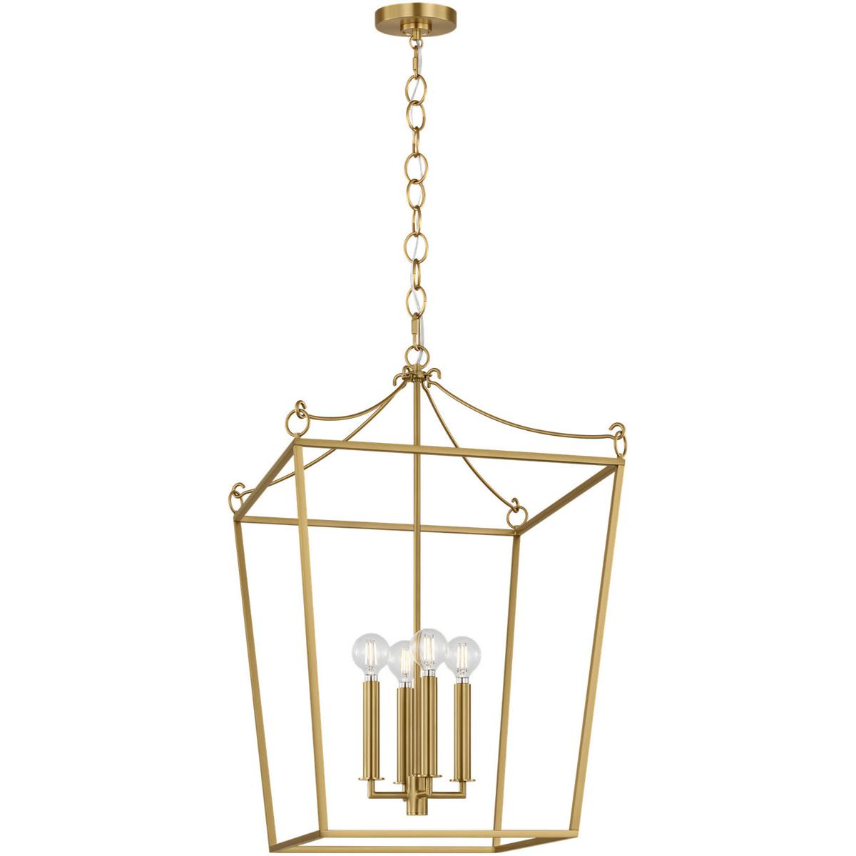 Visual Comfort Studio Collection KSC1183BBS kate spade new york Carlyle 3 Light 13.75 inch Burnished Brass Lantern Pendant Ceiling Light