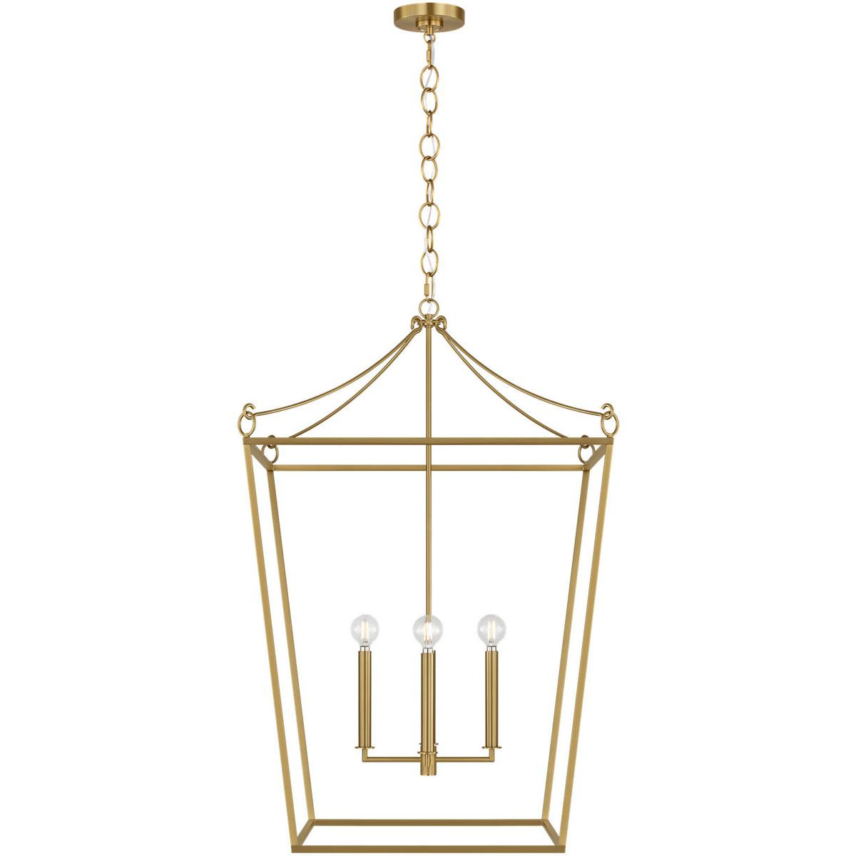 Visual Comfort Studio Collection KSC1204BBS kate spade new york Carlyle 4 Light 24.38 inch Burnished Brass Lantern Pendant Ceiling Light