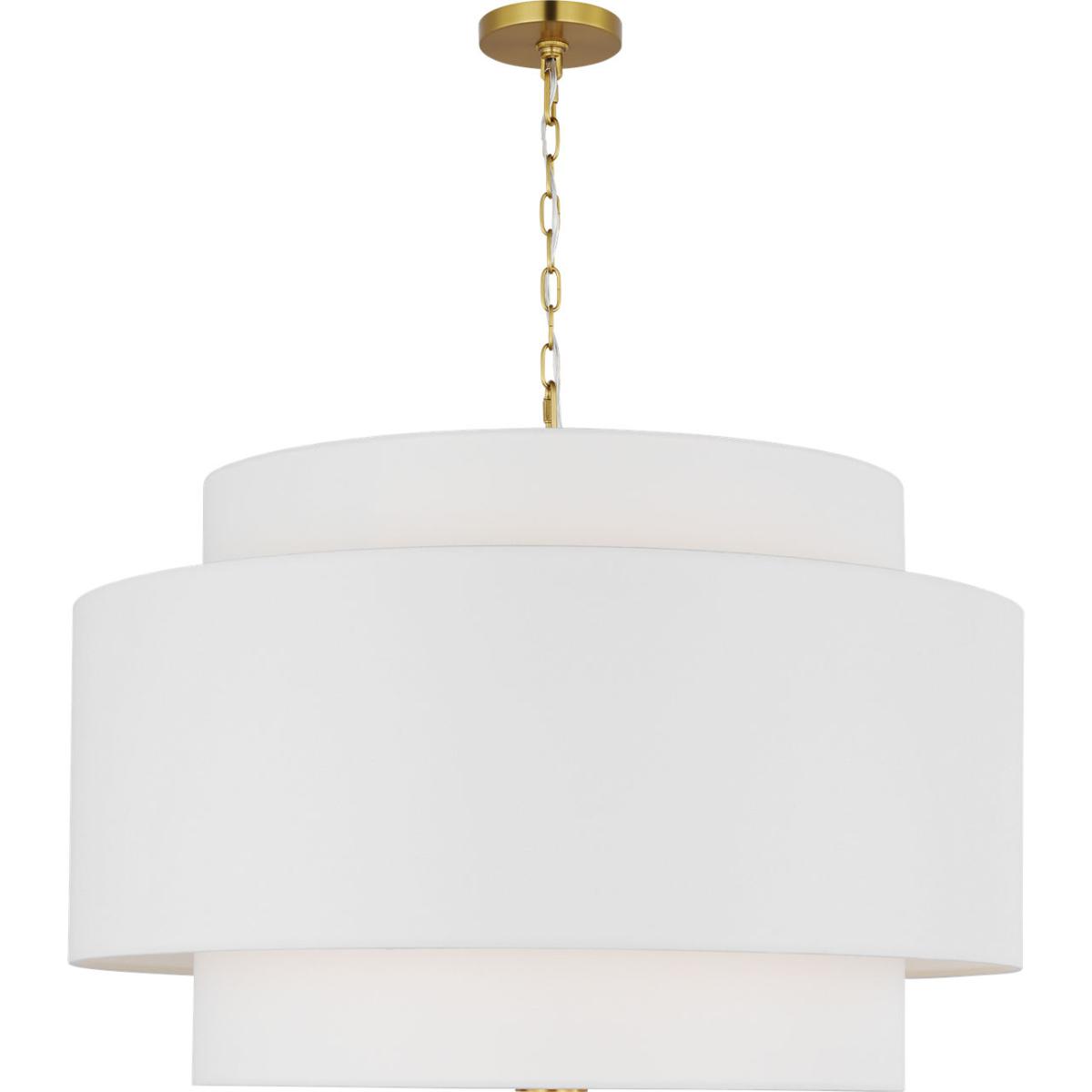 Visual Comfort Studio Collection KSP1184BBS kate spade new york Sawyer 4 Light 32 inch Burnished Brass Hanging Shade Ceiling Light