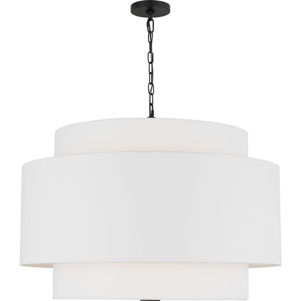 Visual Comfort Studio Collection KSP1184MBK kate spade new york Sawyer 4 Light 32 inch Midnight Black Hanging Shade Ceiling Light