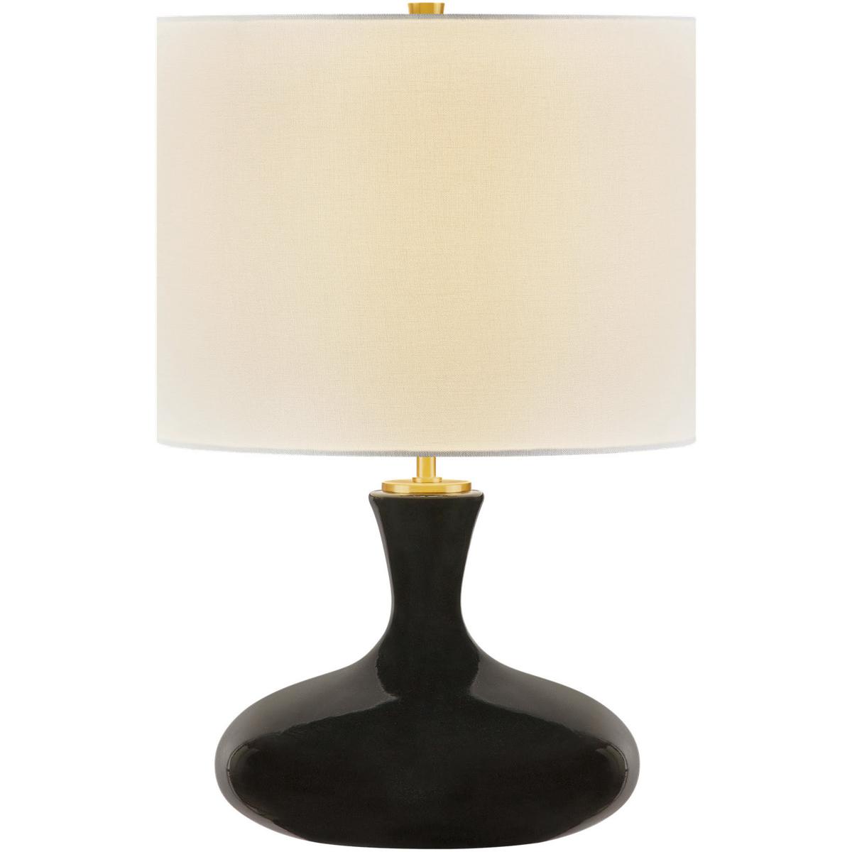 Visual Comfort Studio Collection KST1251CBK kate spade new york Amber 21.25 inch 75 watt Black Ceramic Table Lamp Portable Light