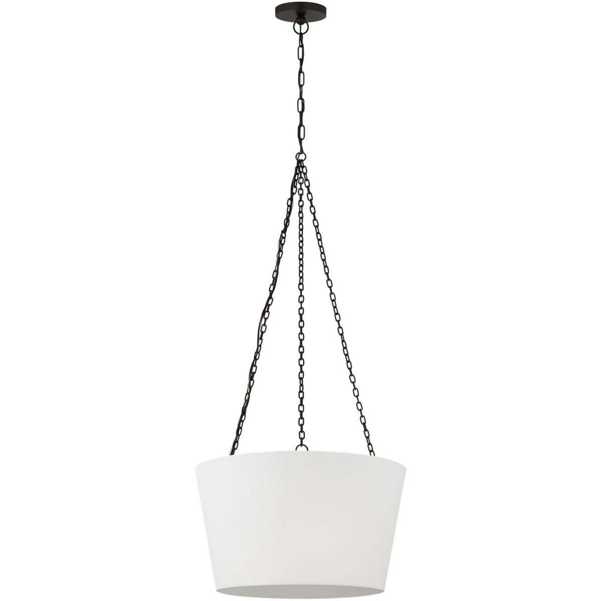 Visual Comfort Studio Collection PCP1013AI Paloma Contreras Herve 3 Light 18 inch Aged Iron Hanging Shade Ceiling Light