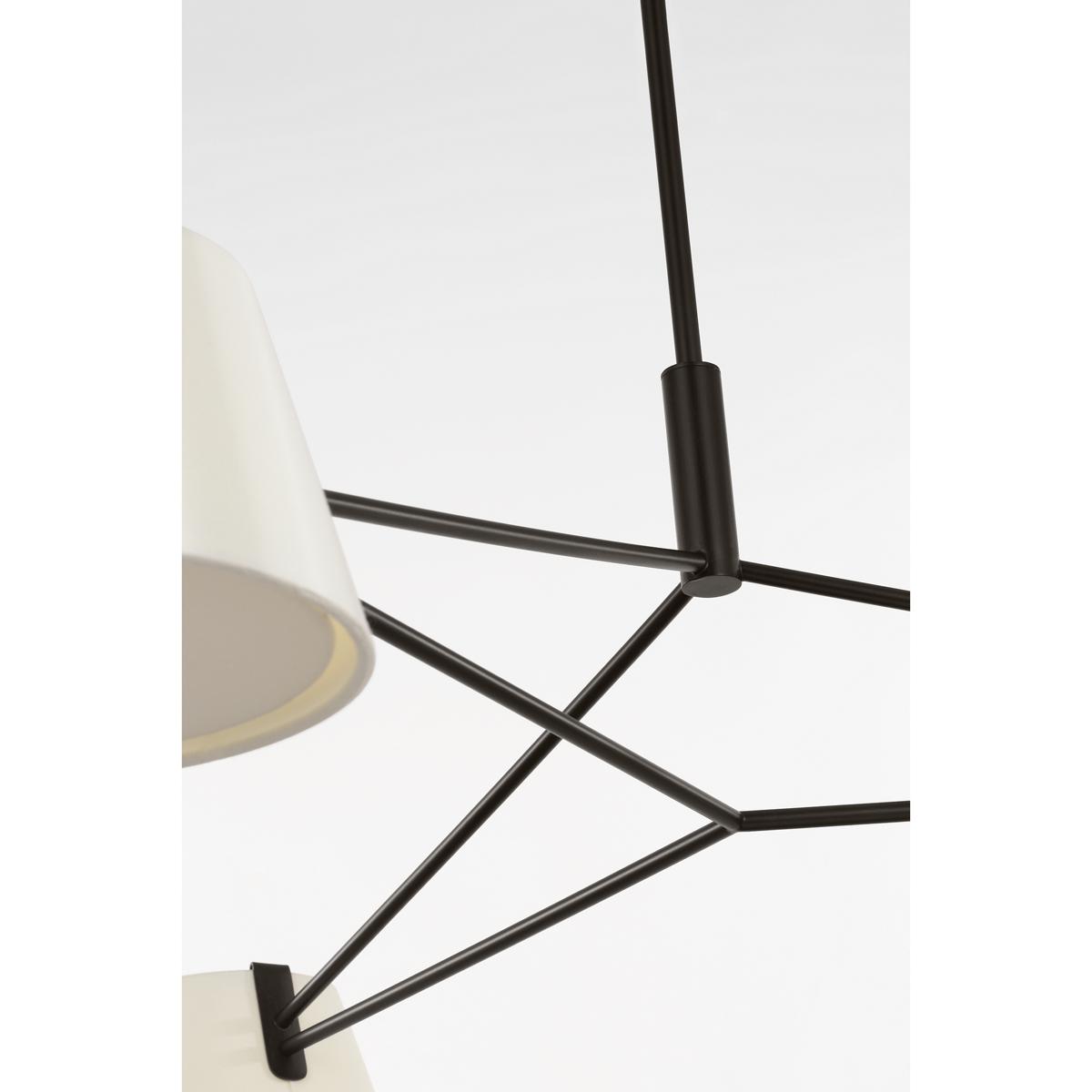 Visual Comfort Studio Collection SCRJCH198AIWL-LI Richard June Hale 3 Light 48 inch Aged Iron Chandelier Ceiling Light in LED